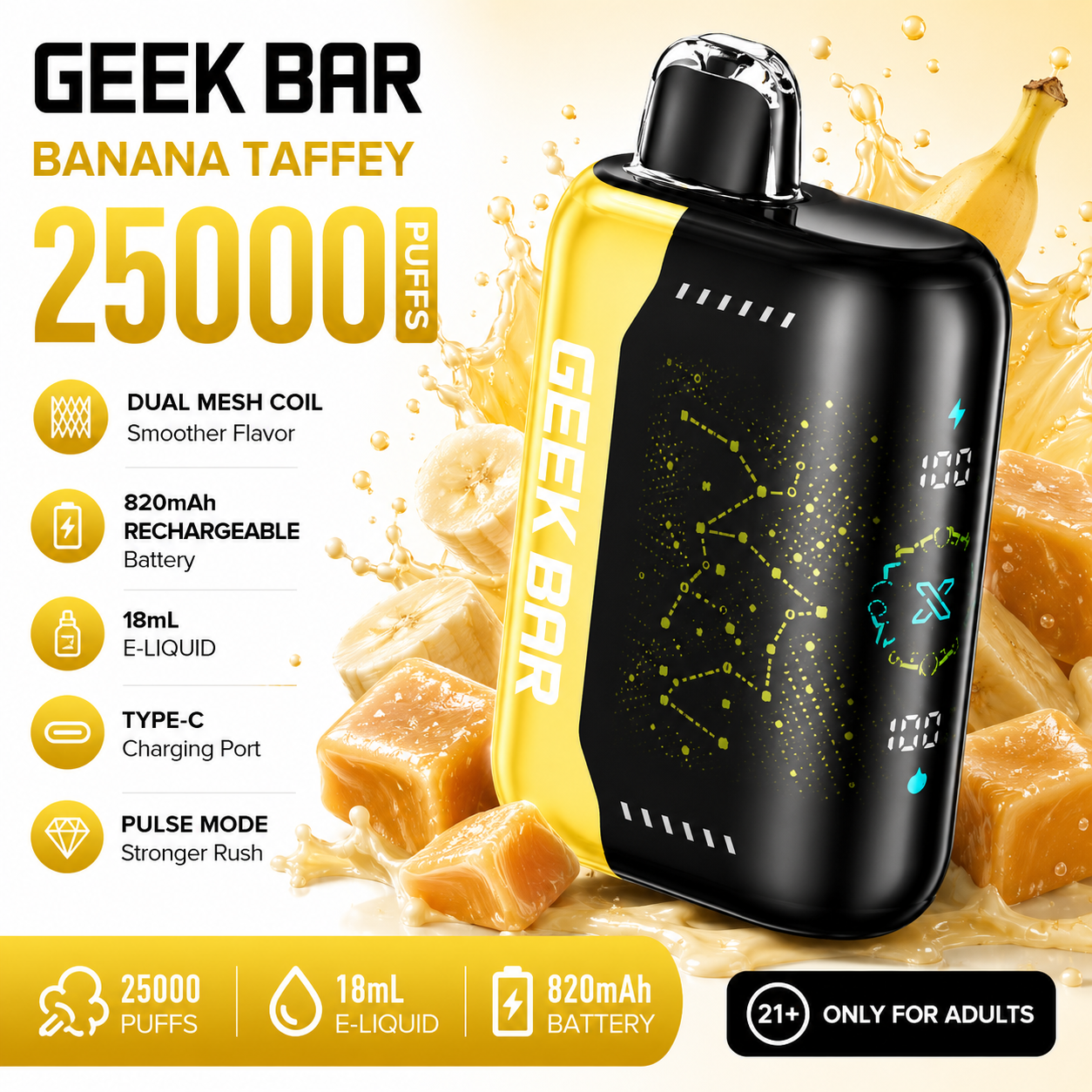 🔥GEEK BAR Disposable e-cigarettes - 25000 puffs👉Delivered Within 1–3 Business Days