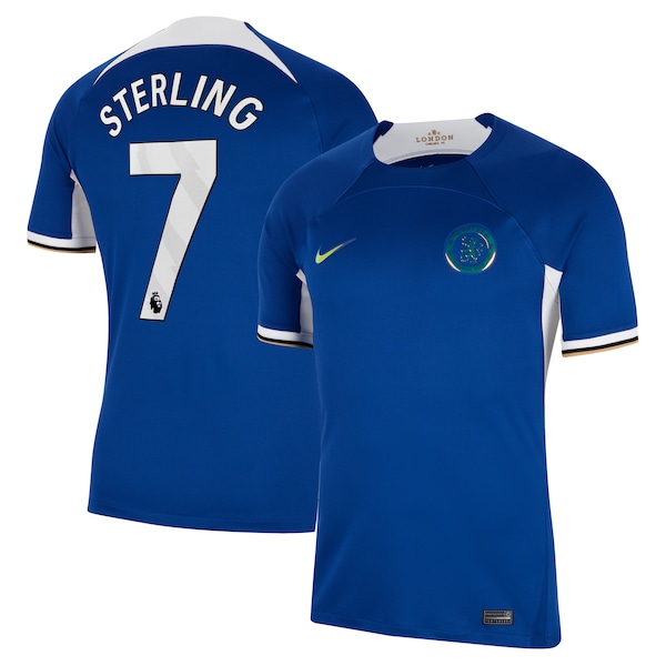 Raheem Sterling Chelsea Nike 2023/24 Home Stadium Replica Jersey - Blue/Mint/Navy