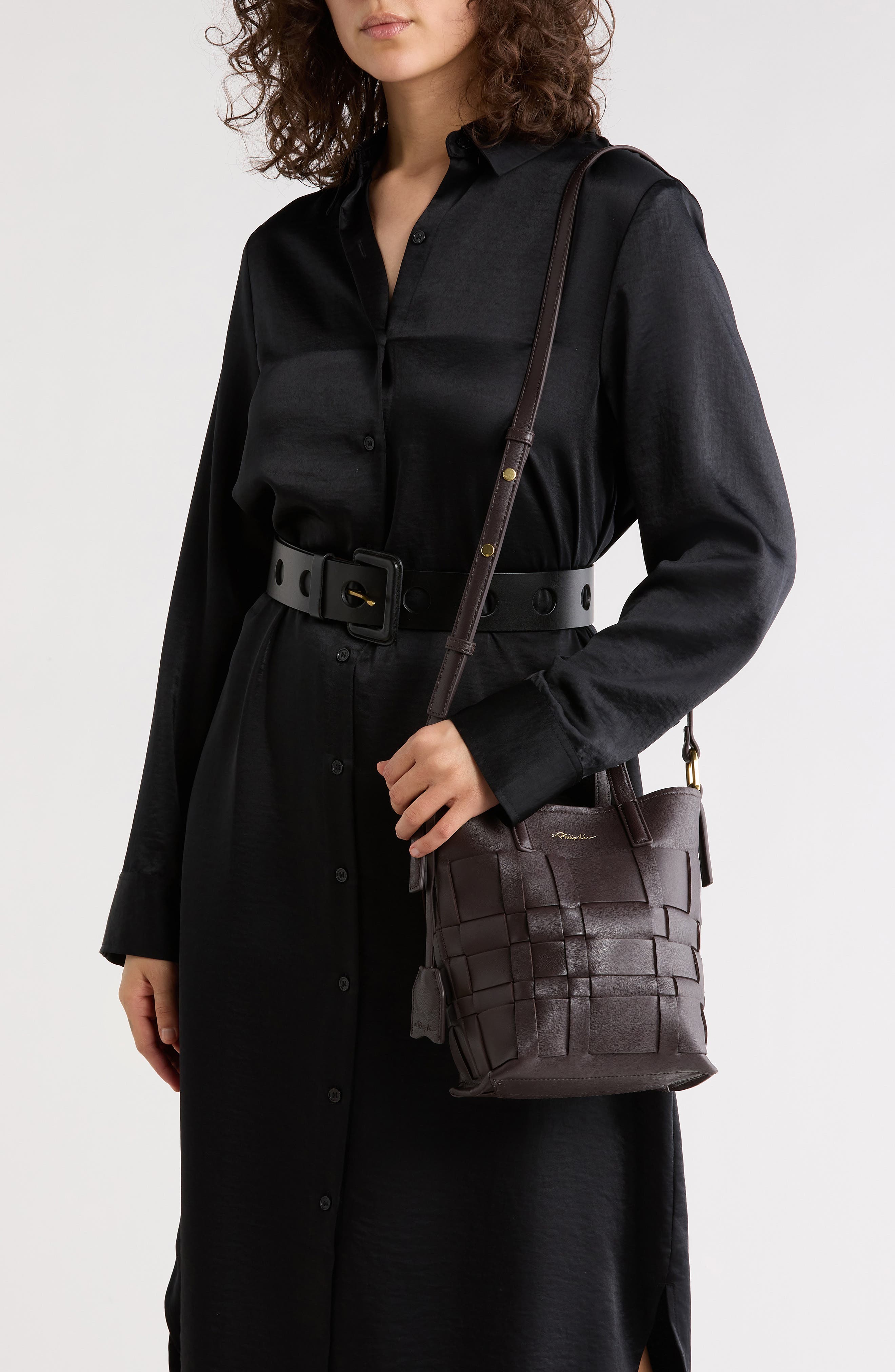 3.1 Phillip Lim Odita Leather Lattice Bucket Bag