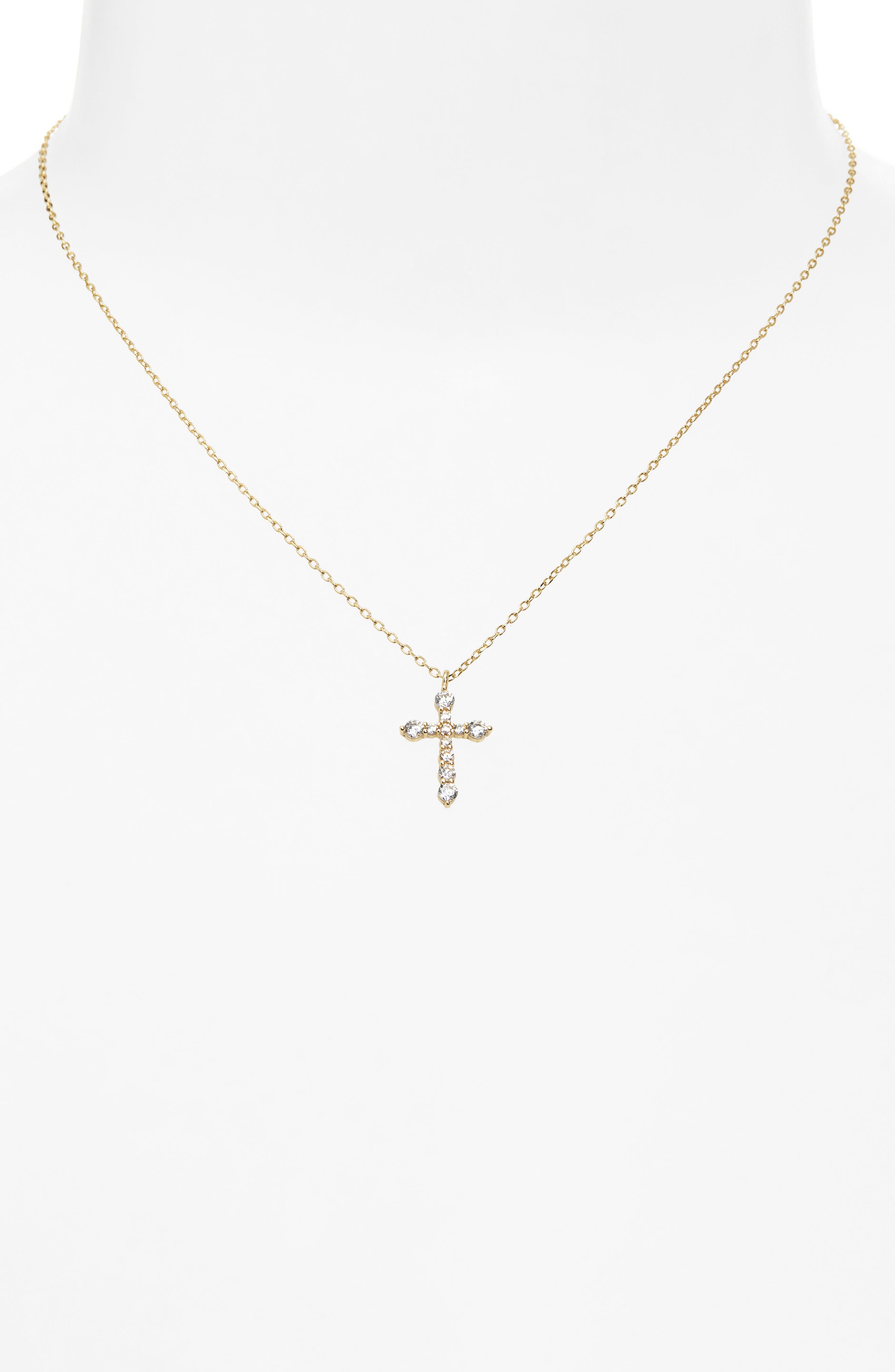 ARGENTO VIVO Cubic Zirconia Cross Pendant Necklace