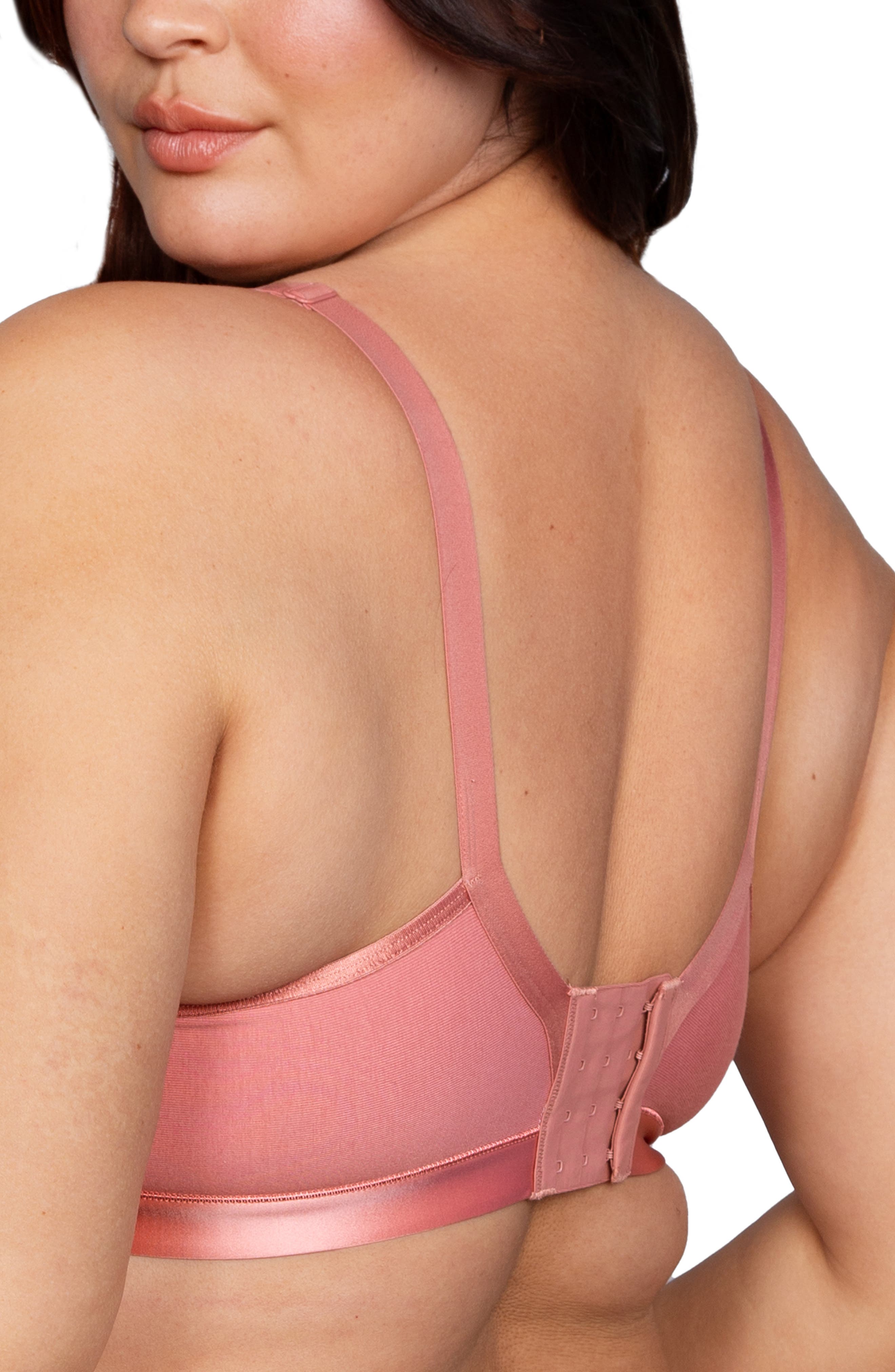 Curvy Couture Lace Trim Wireless Bra