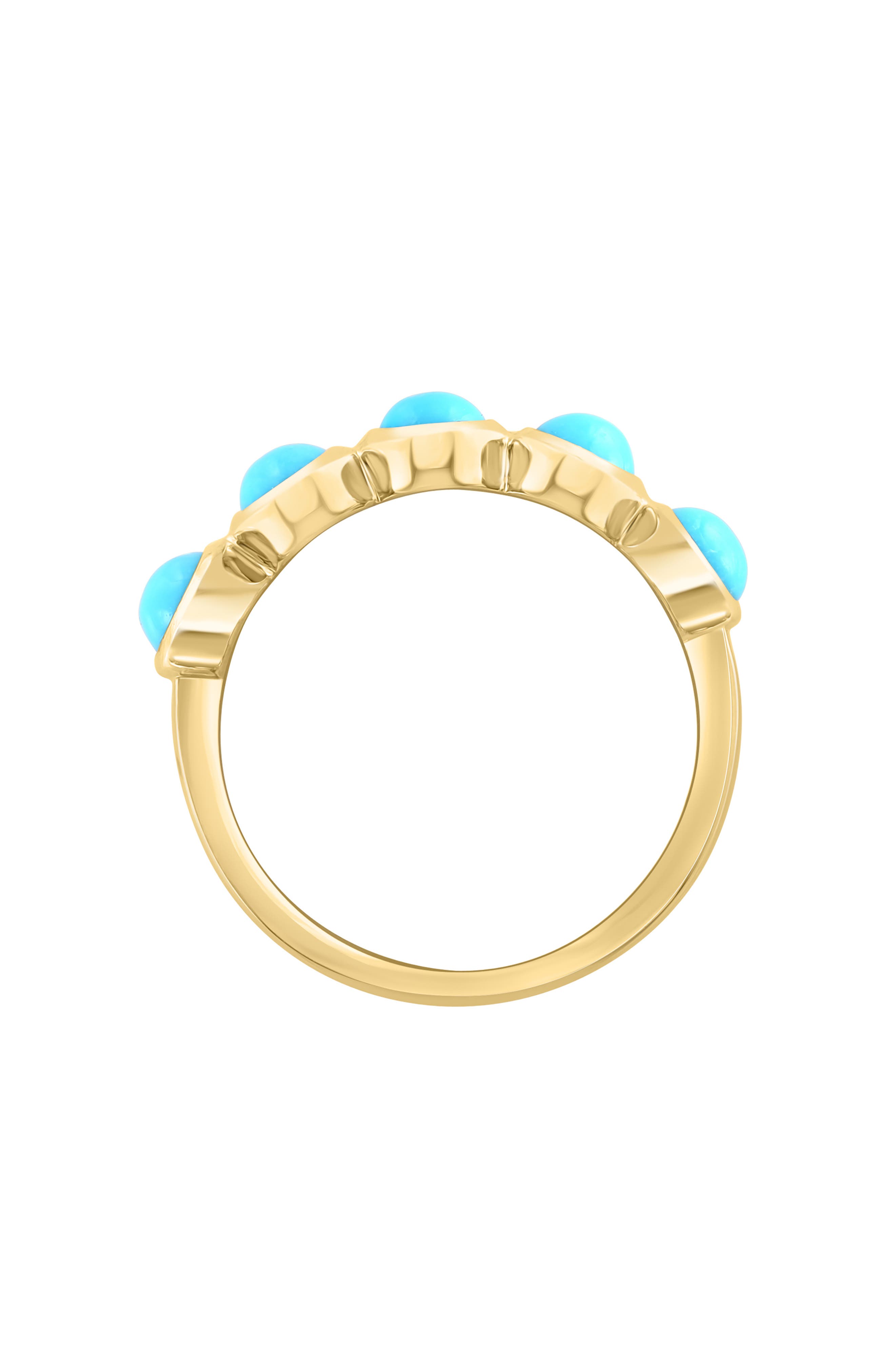EFFY 14K Yellow Gold Turquoise 5-Stone Ring