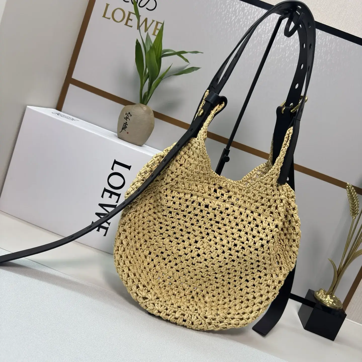 Loewe Straw Woven Hobo Bag product photo from LabelPicks