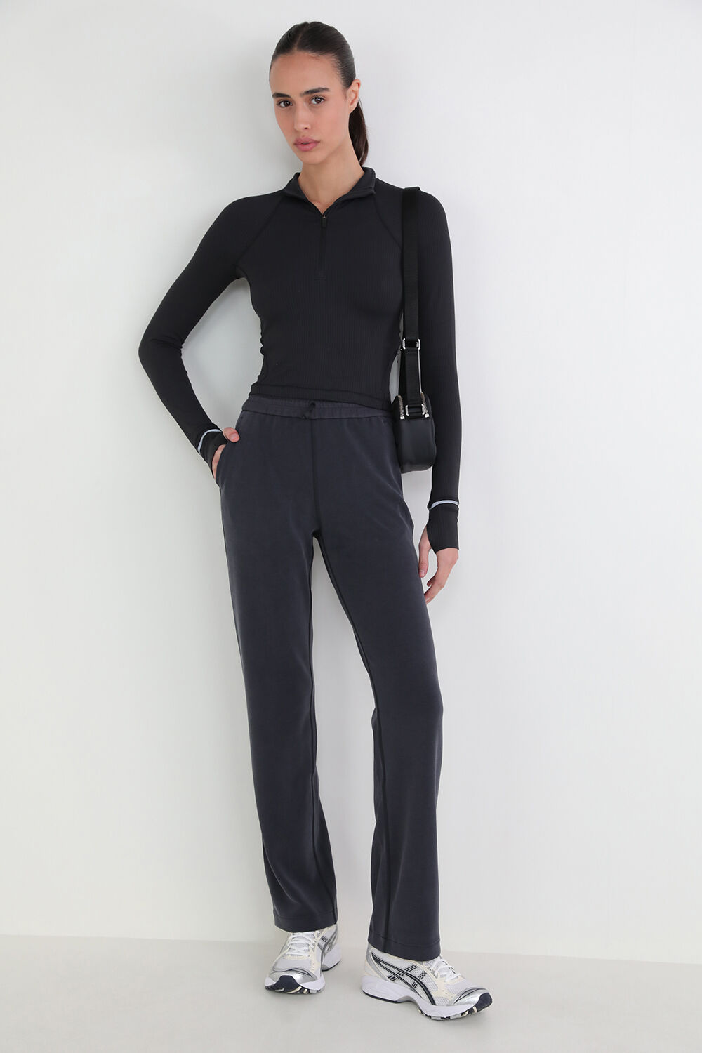 LULULEMON It`s Rulu Ribbed Cropped Half Zip