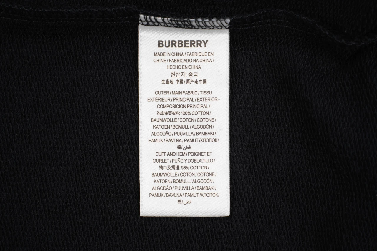 Burberry Black Check Panel Crewneck Sweatshirt product photo from LabelPicks