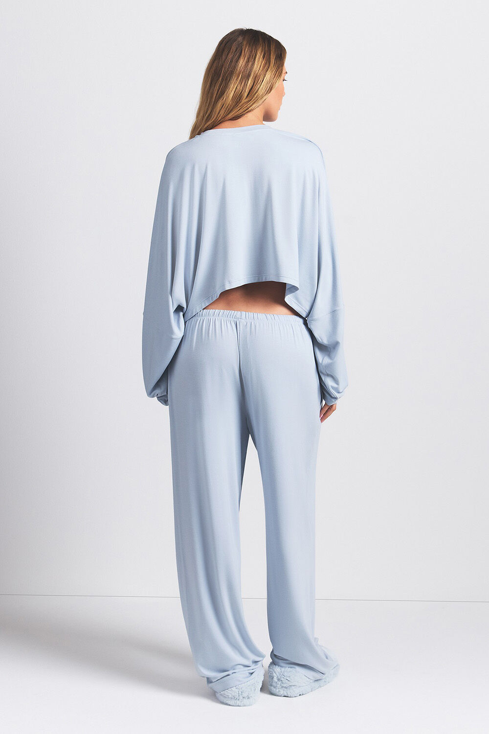 SKIMS SKIMS SLEEP CROPPED HENLEY AND PANT SLEEP SET