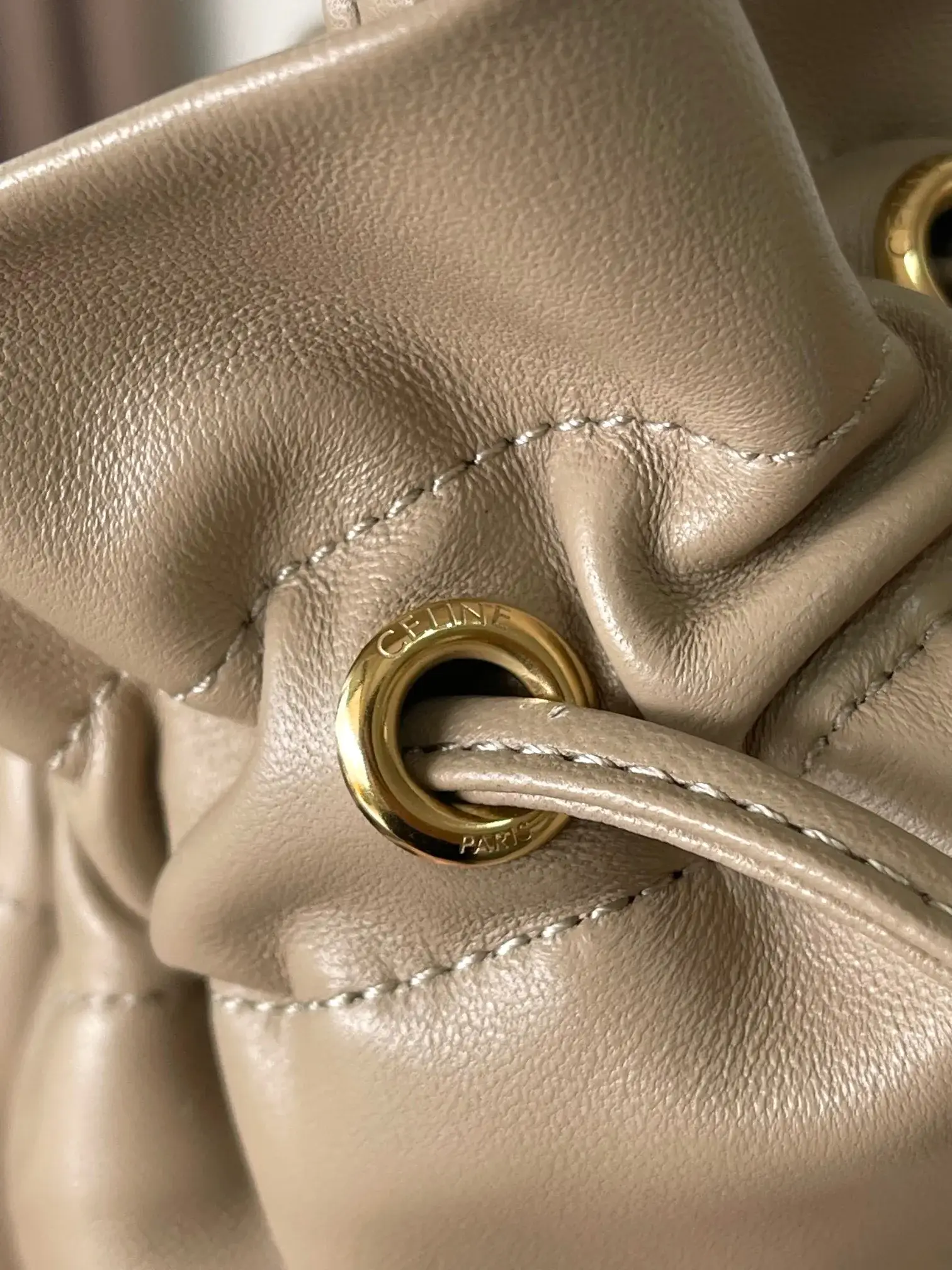 Celine Lambskin Triomphe Bucket Bag product photo from LabelPicks