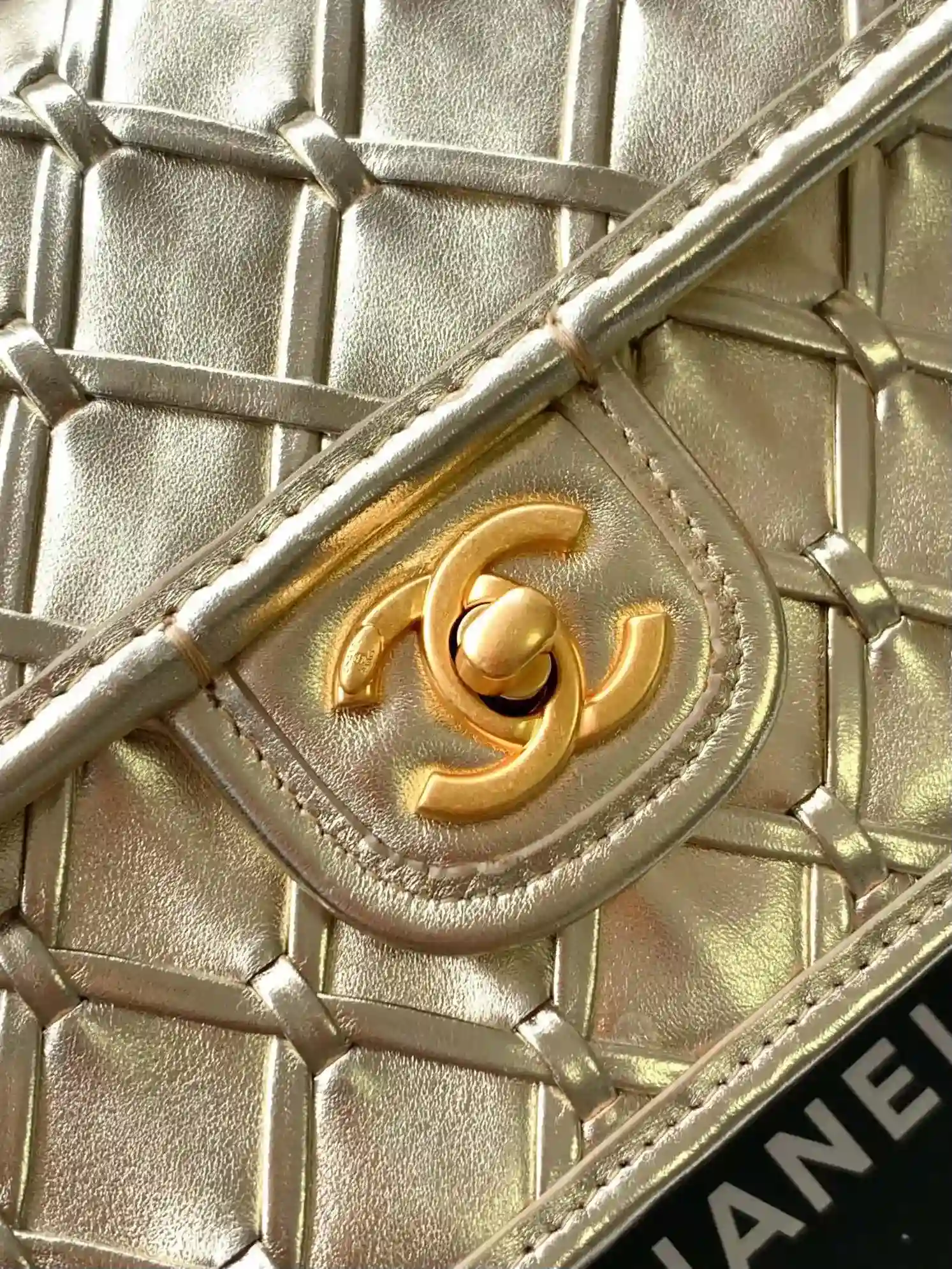 Chanel Woven Leather Classic Flap Shoulder Bag product photo from LabelPicks