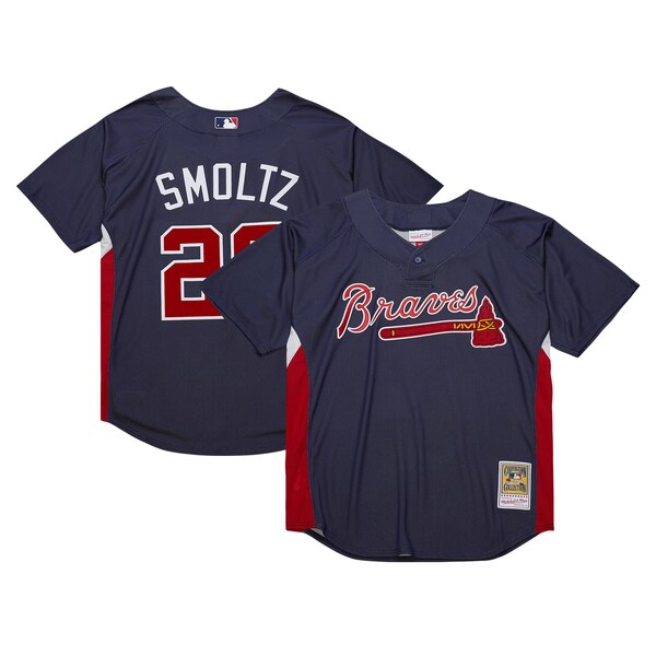 John Smoltz Atlanta Braves Cooperstown Collection Mesh Batting Practice Jersey - Navy