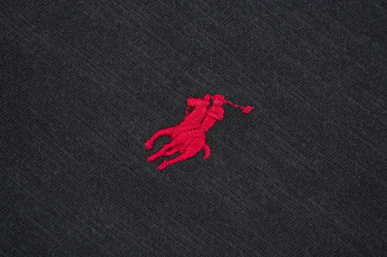Ralph Lauren Black Pony Embroidered Henley Long Sleeve T-Shirt product photo from LabelPicks