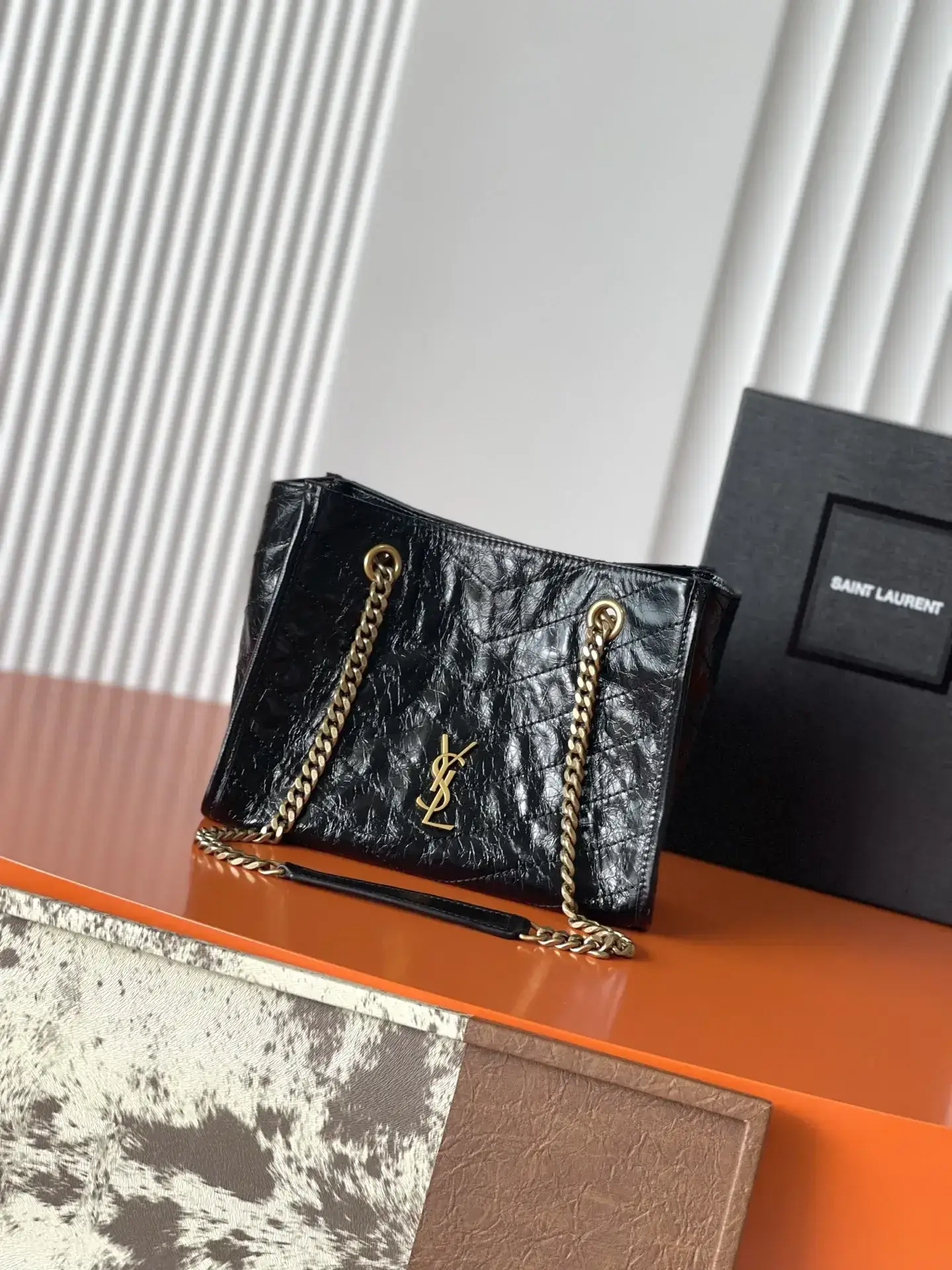 Saint Laurent Niki Black Calfskin Tote Bag product photo from LabelPicks