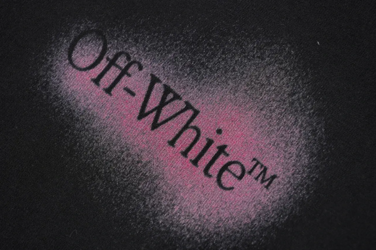 Off-White Black Pink Purple Spray Arrow T-Shirt product photo from LabelPicks