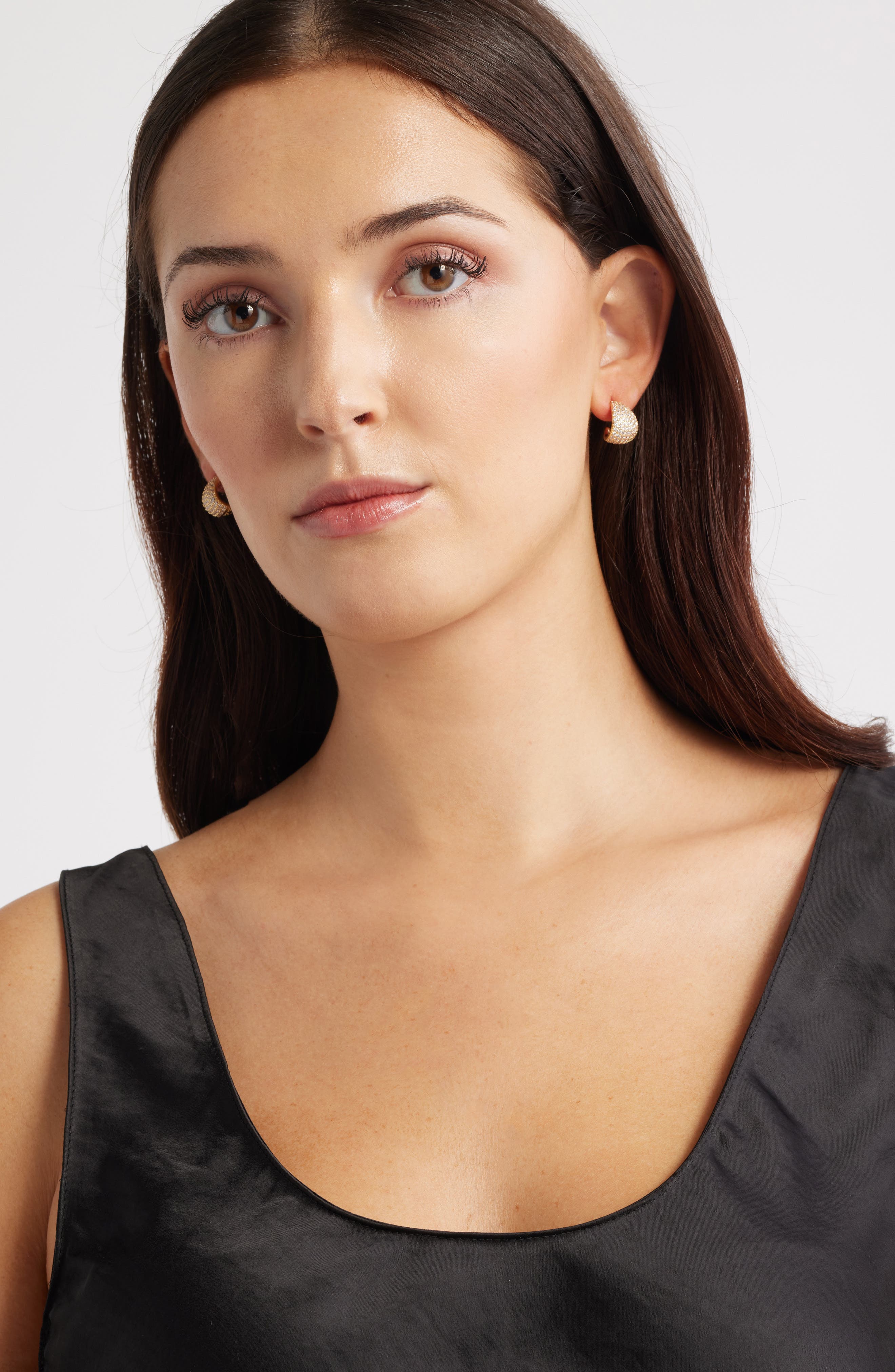 Nordstrom Pavé Huggie Hoop Earrings