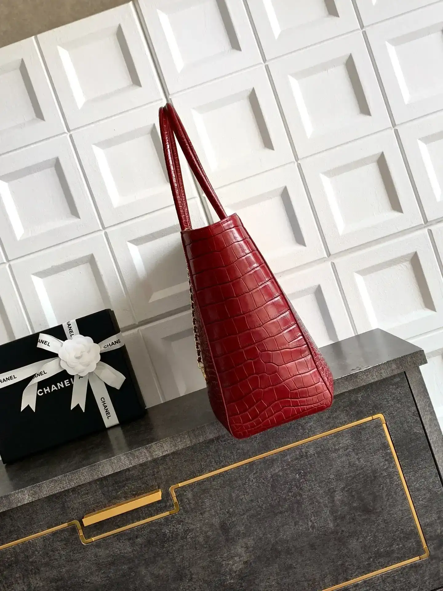 Chanel Burgundy Calfskin Tote Bag product photo from LabelPicks