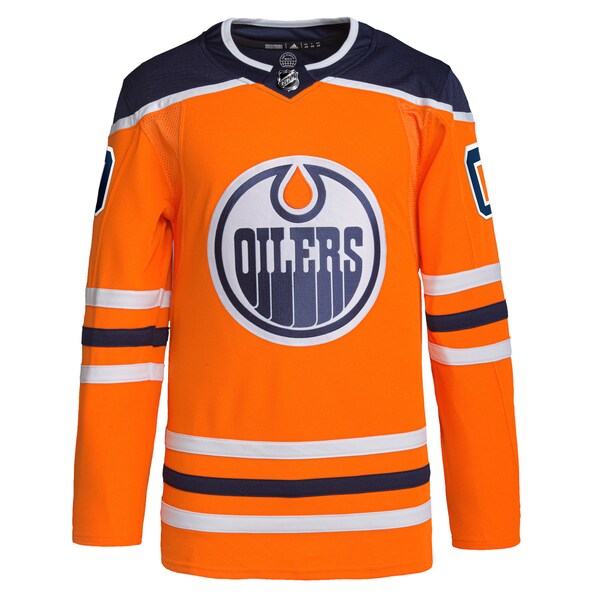 Edmonton Oilers adidas  Home  Primegreen Authentic Custom Jersey - Orange