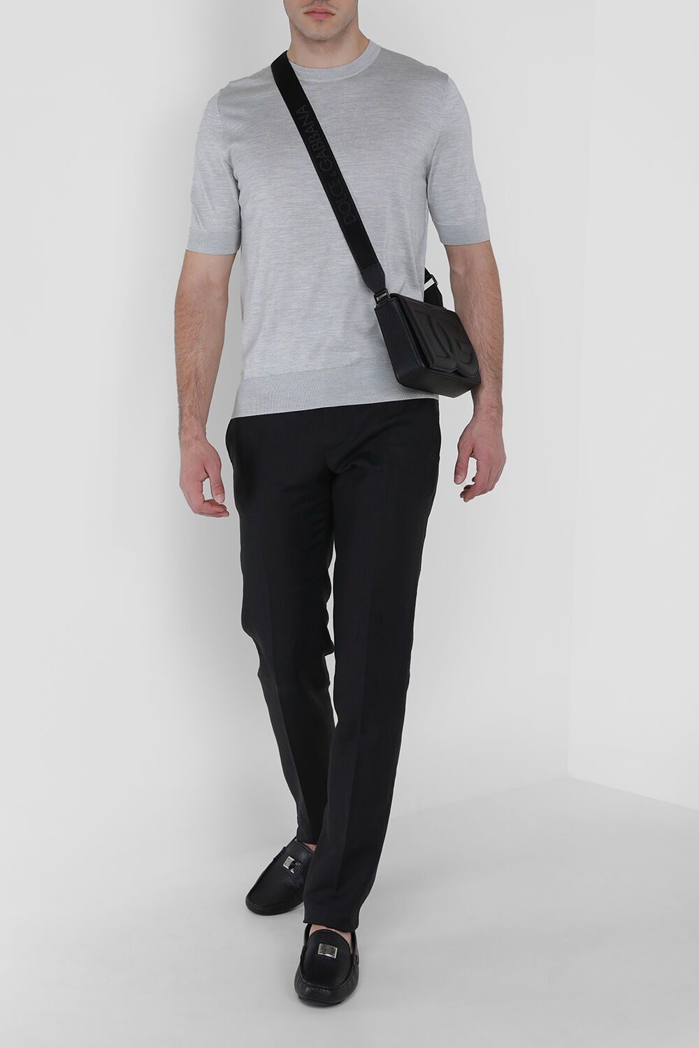 DOLCE & GABBANA מכנסיים מחויטים מפשתן
