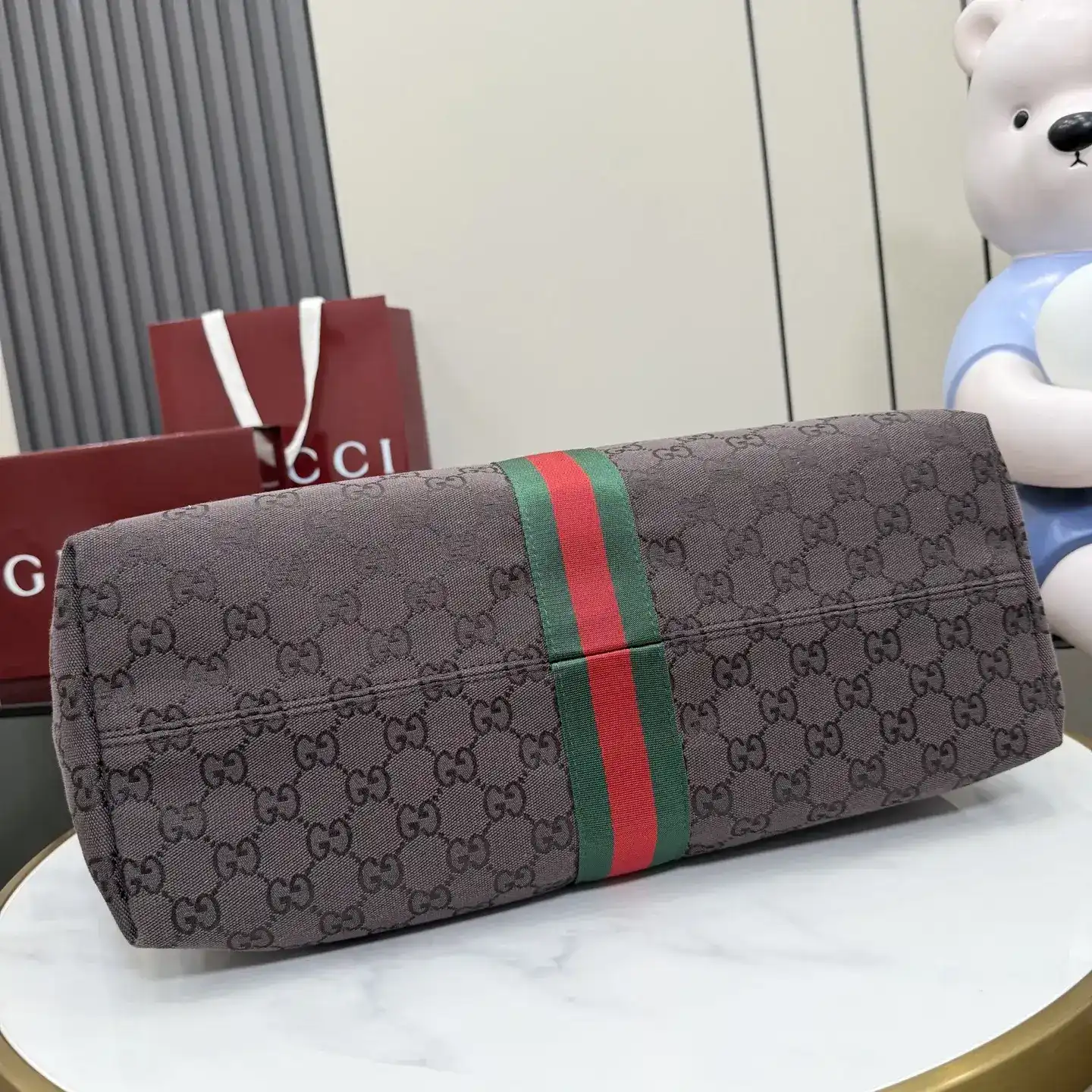 Gucci Brown GG Supreme Canvas Tote Bag product photo from LabelPicks