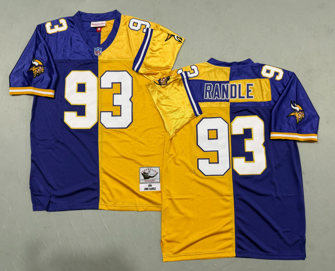 John Randle Minnesota Vikings Authentic Split Throwback Retired Player Jersey