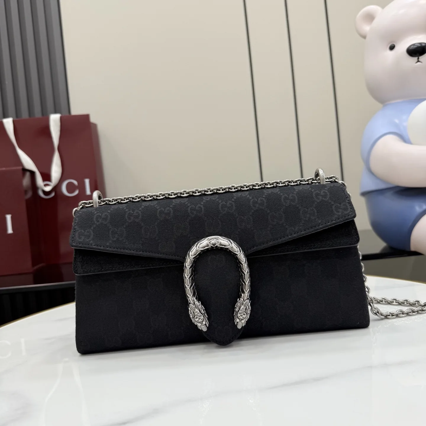Gucci Black Dionysus Suede Leather Shoulder Bag product photo from LabelPicks