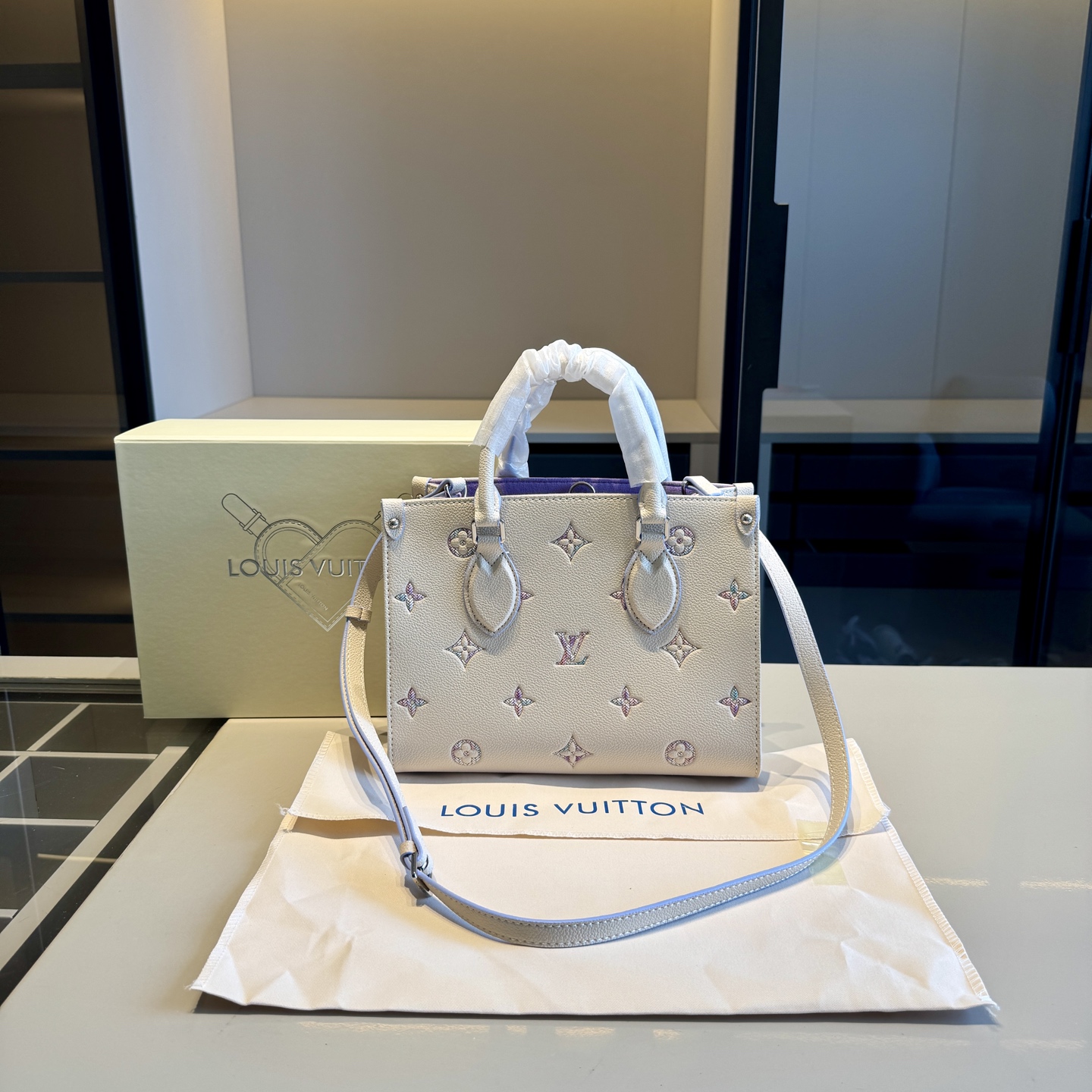 LV Dreamy Purple Series OnTheGo Tote Bag