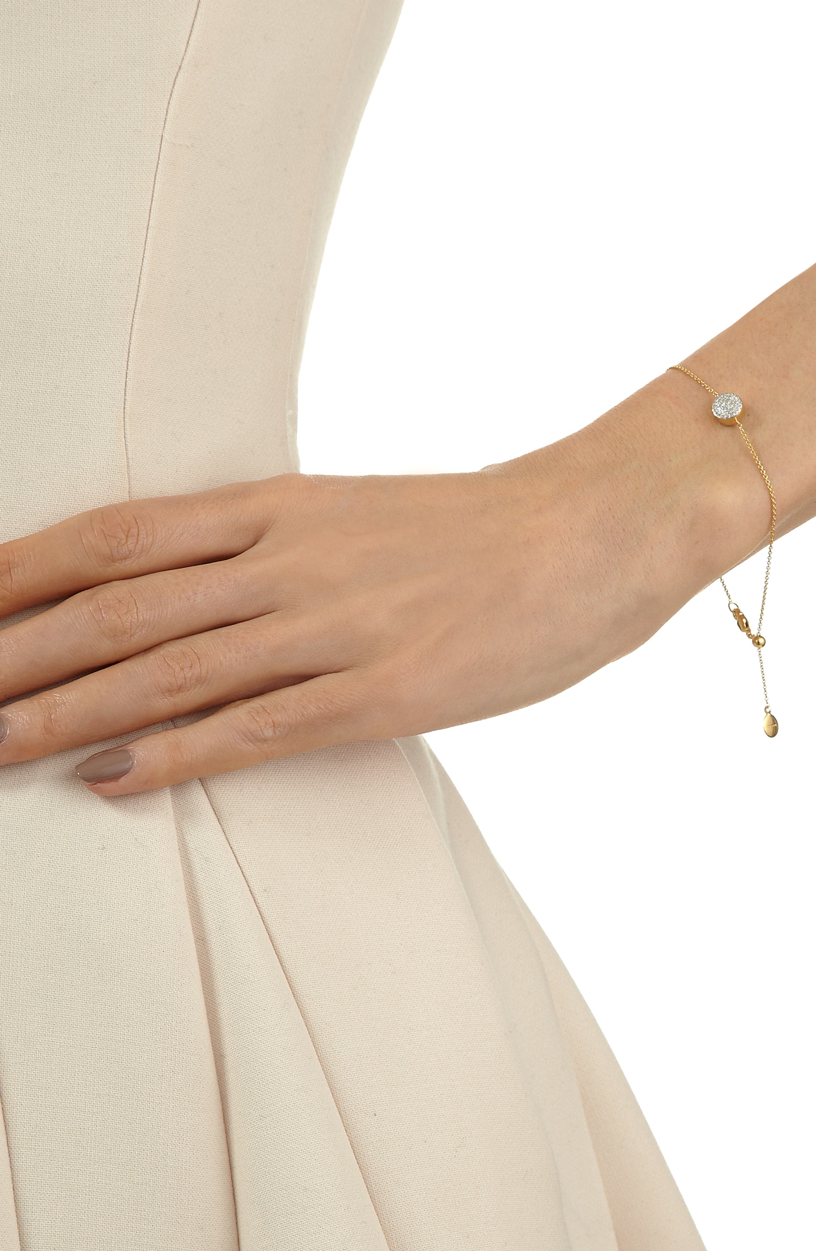 Monica Vinader Ava Diamond Button Bracelet