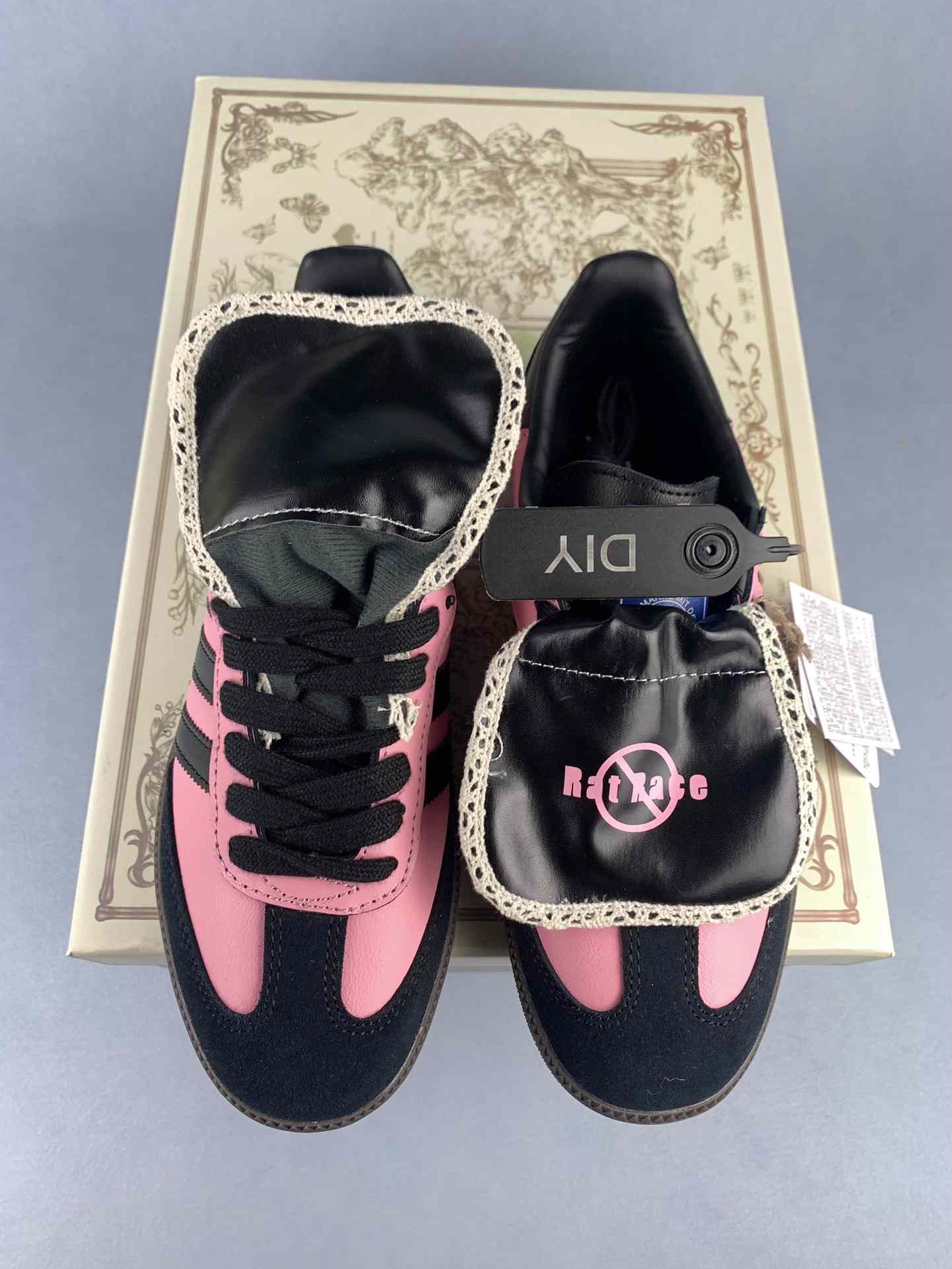 adidas Samba OG Black Pink Custom Shoes
