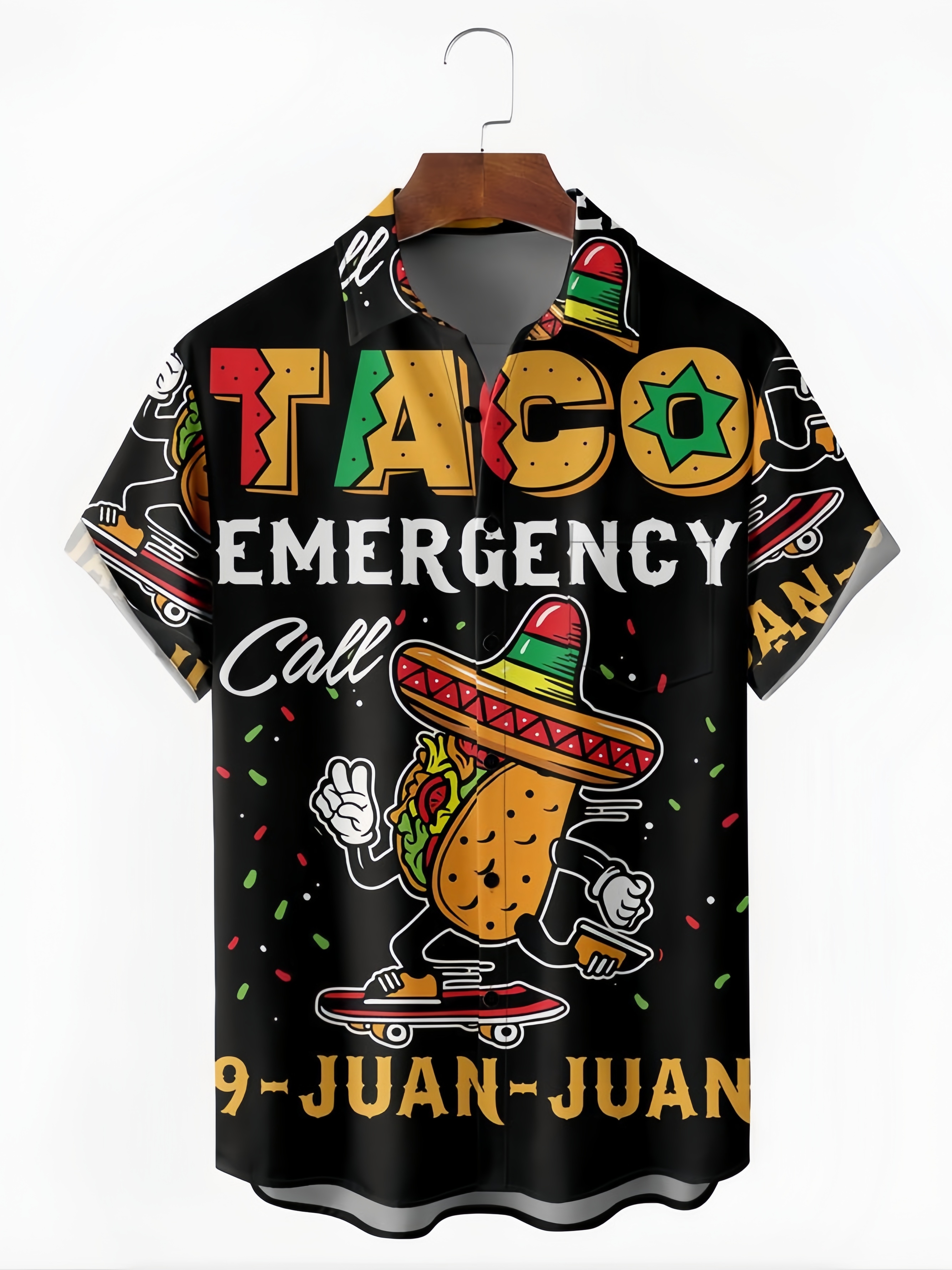 Taco Chest Pocket Short Sleeve Casual Shirt