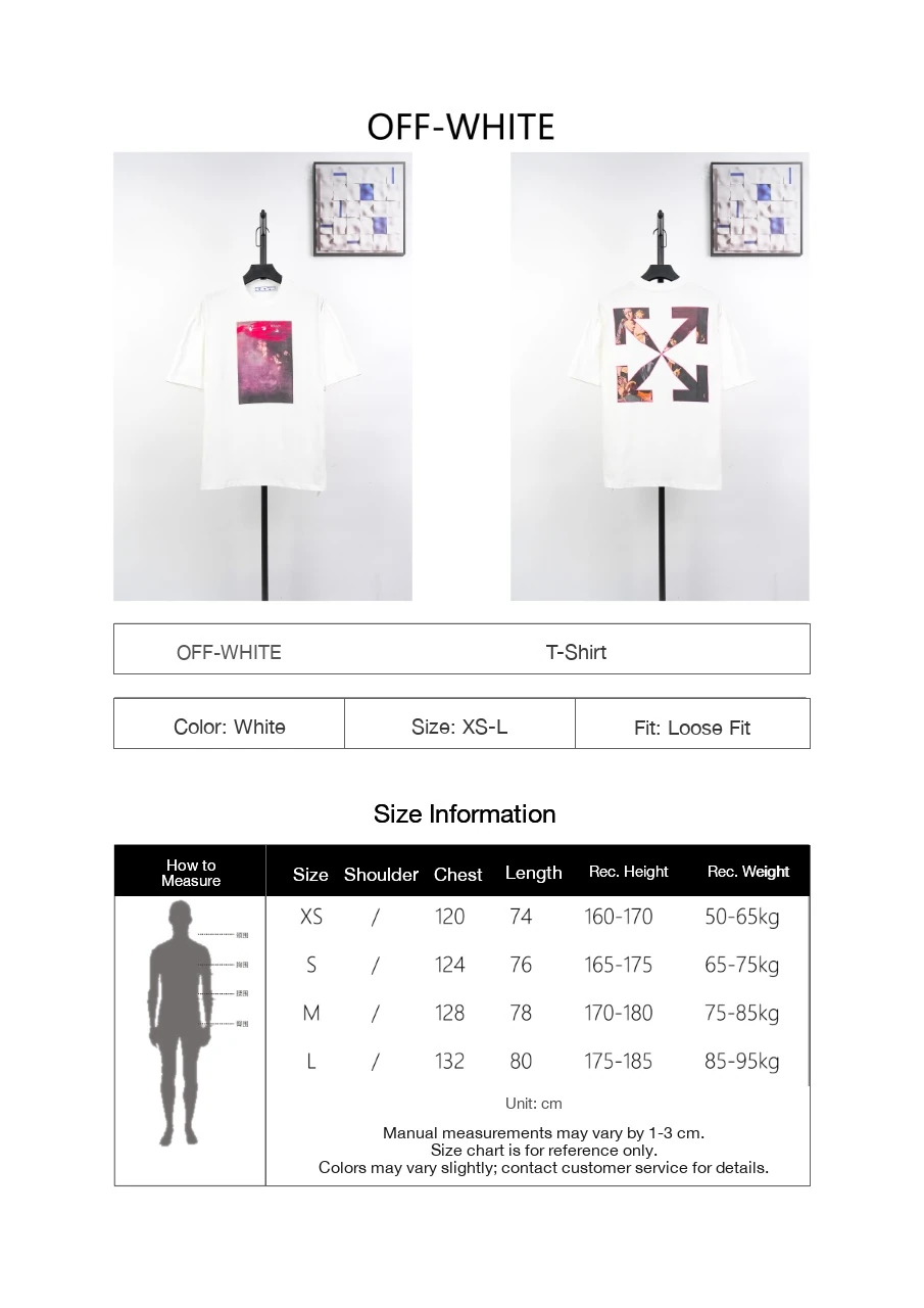 Off-White White Blurred Painting Arrow T-Shirt product photo from LabelPicks