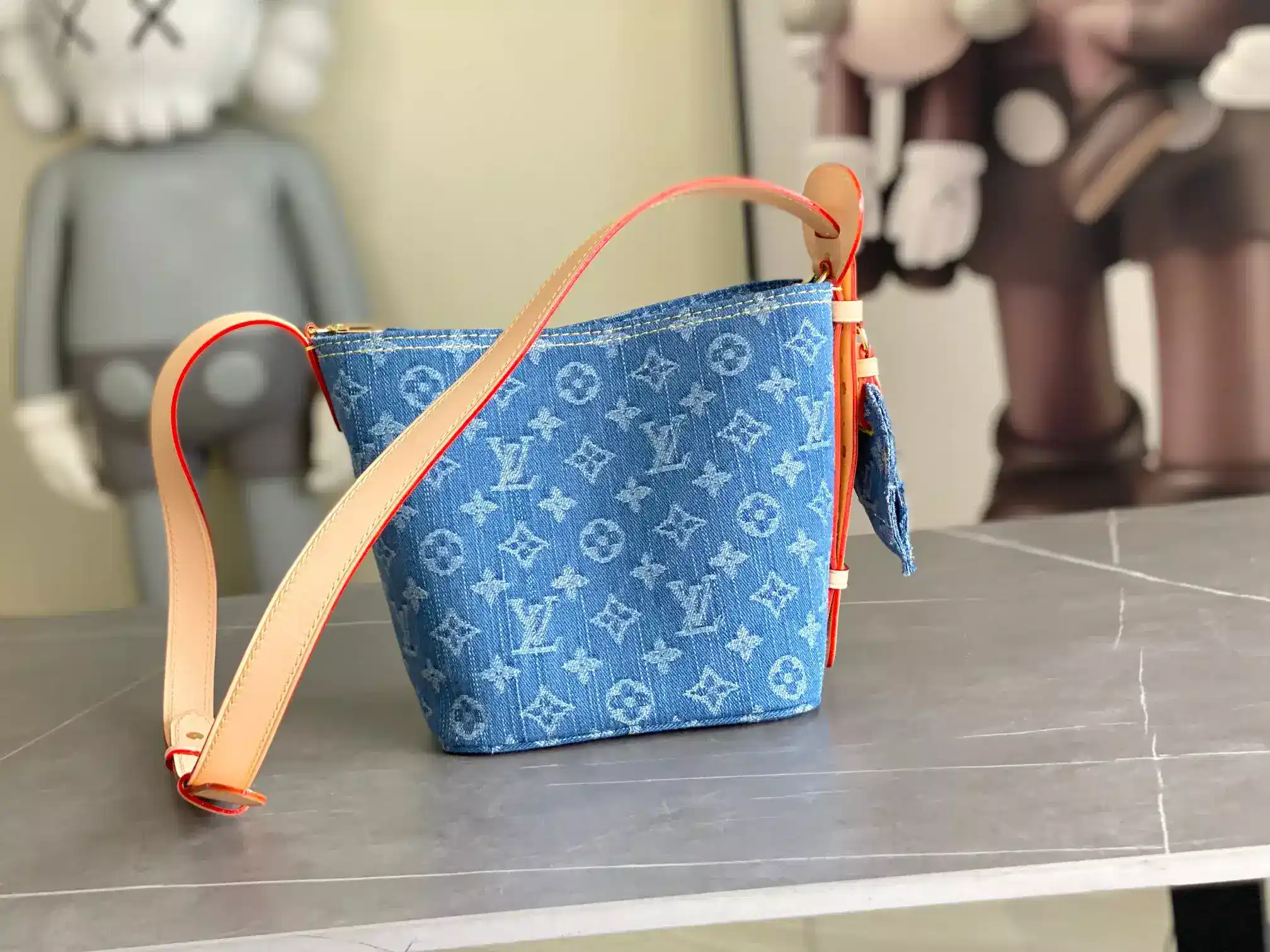 Louis Vuitton Blue Denim Bucket Bag product photo from LabelPicks