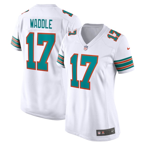 Jaylen Waddle Miami Dolphins Nike Women's Game Jersey - White/Aqua