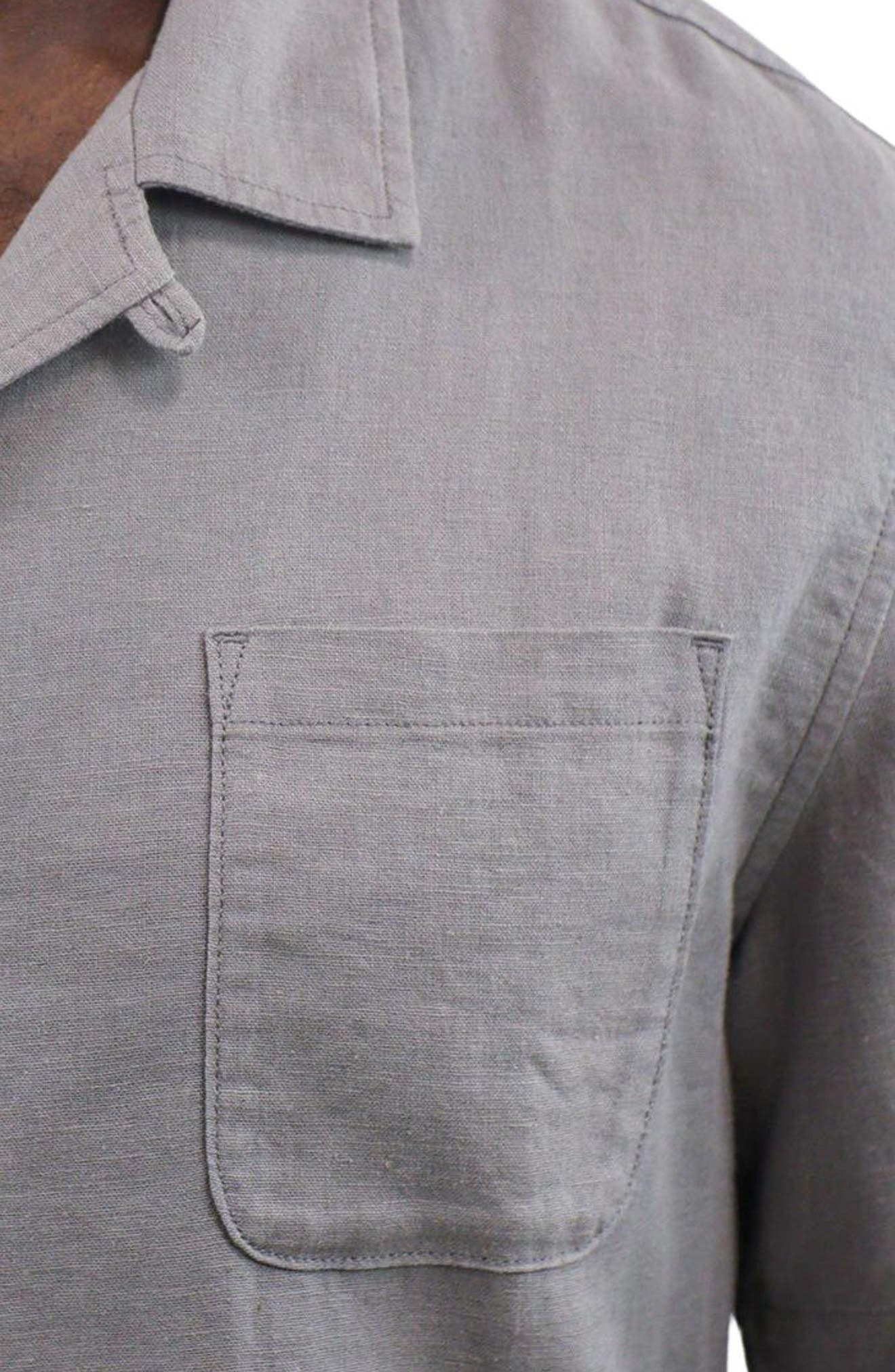 JACHS Suffolk Linen Blend Camp Shirt