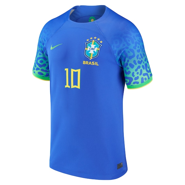 Neymar Jr. Brazil National Team Nike 2022/23 Away Breathe Stadium Replica Player Jersey - Blue