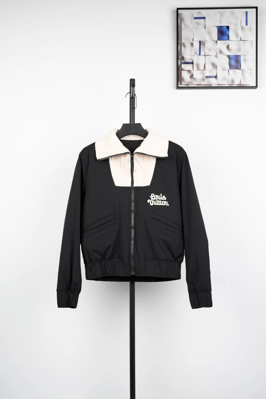 Louis Vuitton Black Floral Padded Jacket product photo from LabelPicks