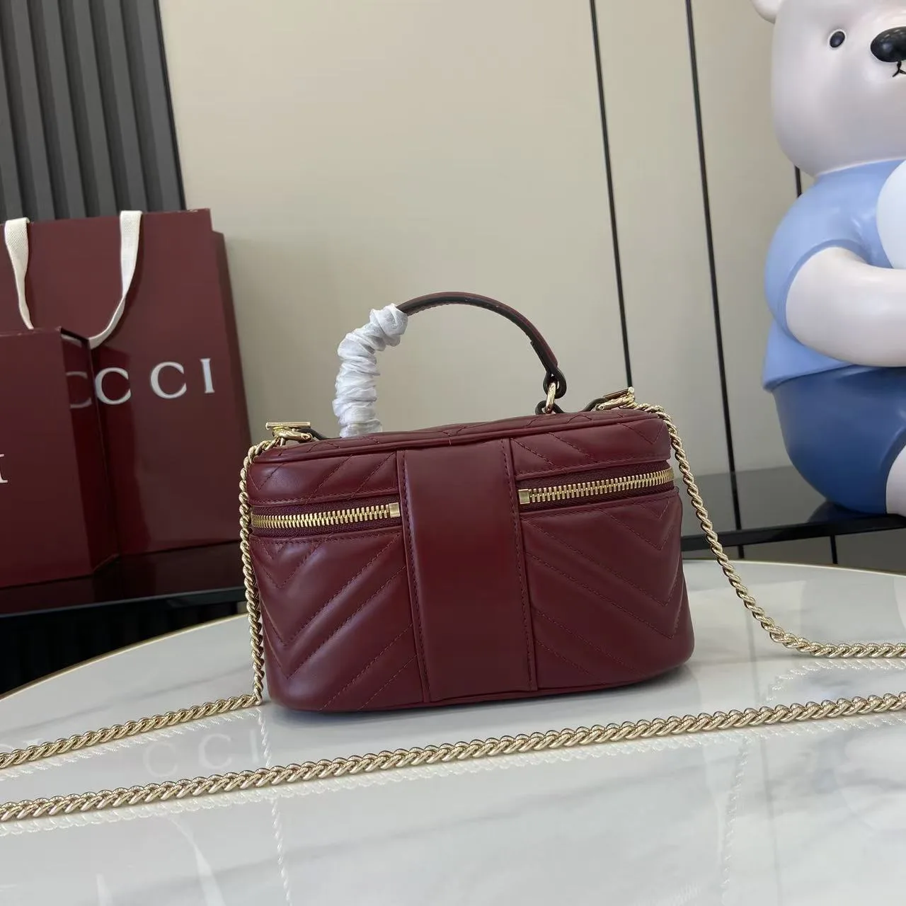 Gucci Marmont GG Supreme Canvas Top Handle Bag product photo from LabelPicks