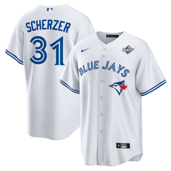 Max Scherzer Toronto Blue Jays Nike 2025 World Series Home Replica Player Jersey - White