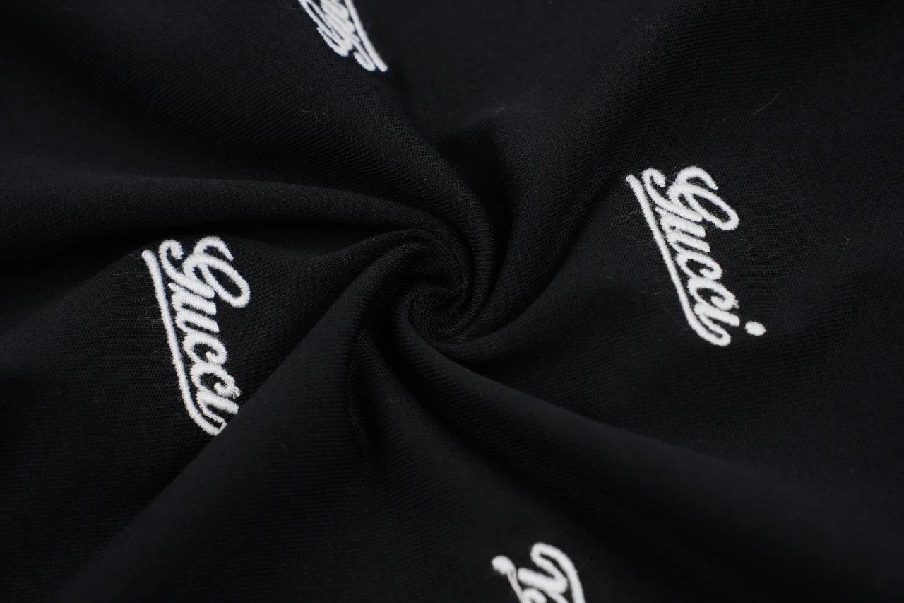 GUCCI Black Signature Letter Embroidered T-Shirt product photo from LabelPicks
