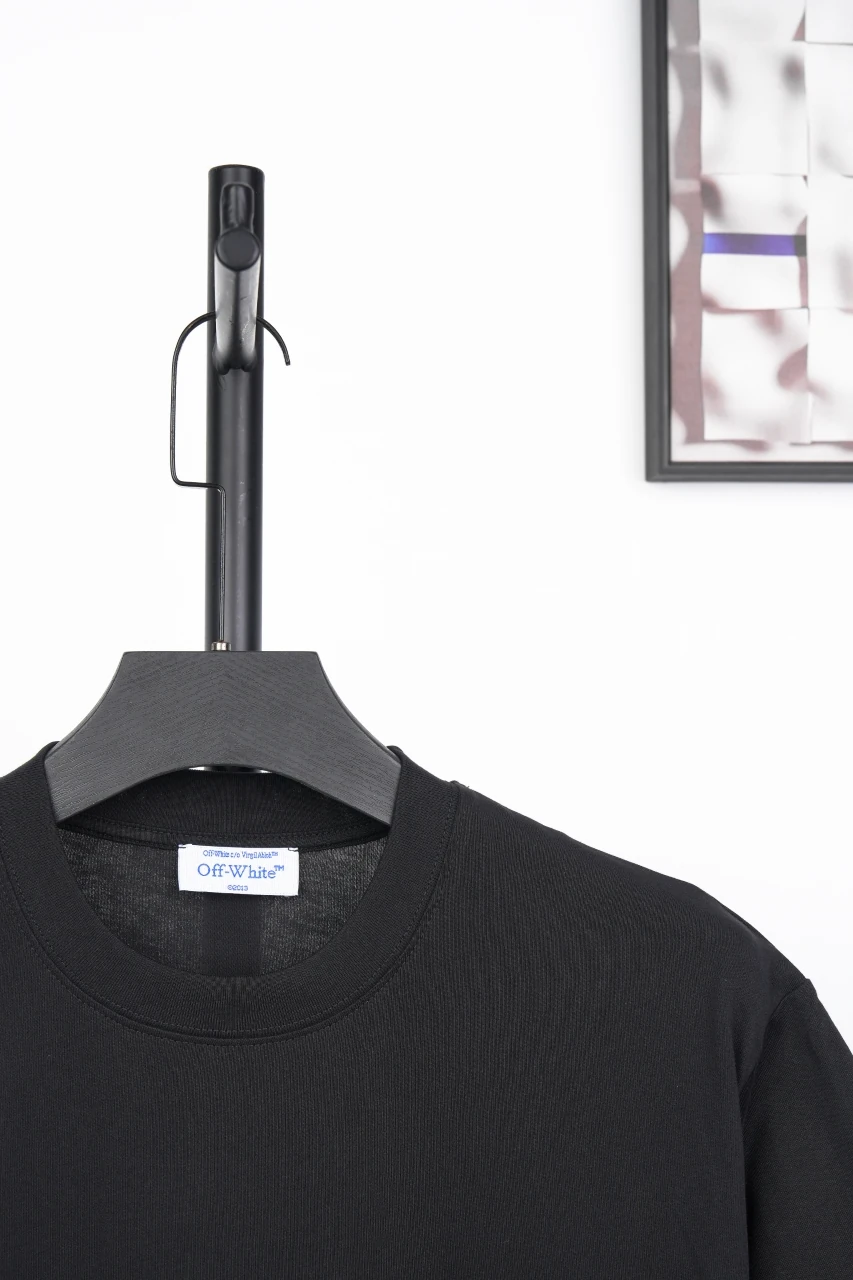 Off-White Black Spray Stripe Graphic T-Shirt product photo from LabelPicks