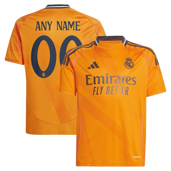 Los Merengues adidas Youth 2024/25 Away Replica Custom Jersey - Orange