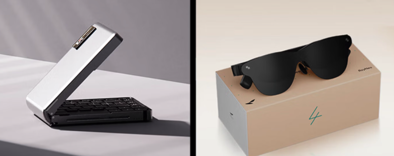 Pocket Foldable Keyboard Mini PC 8840U 16GB+512GB Air 3s Smart AR Glasses Total Set Brand New - GreshamTech