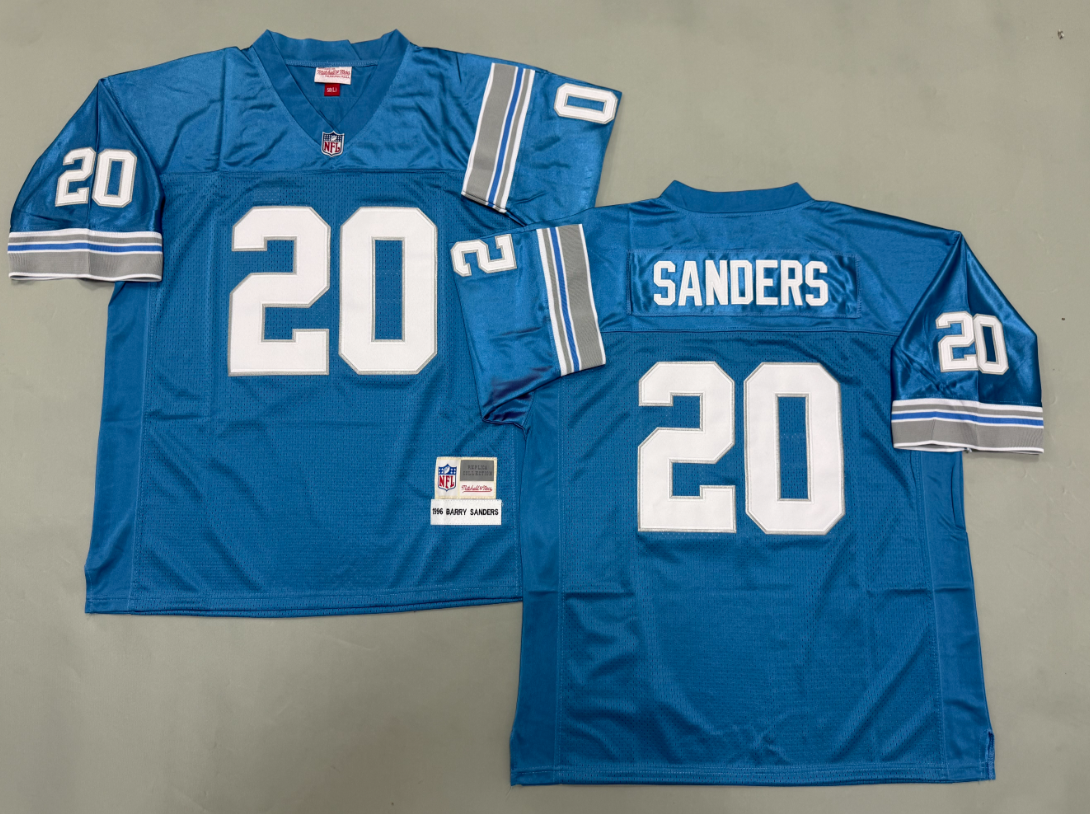 Barry Sanders Detroit Lions Authentic Throwback Retired Player Jersey