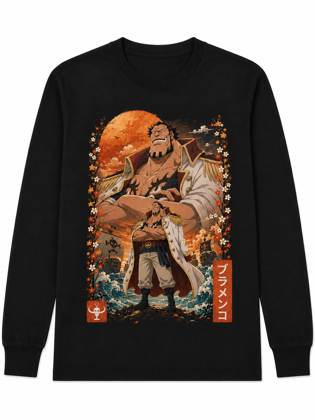 Remera Anime Barbanegra One Piece Manga Corta