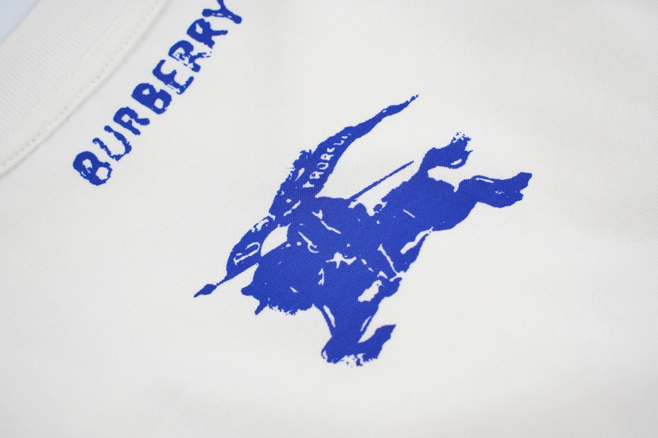 Burberry White Double Equestrian Knight Embroidered T-Shirt product photo from LabelPicks