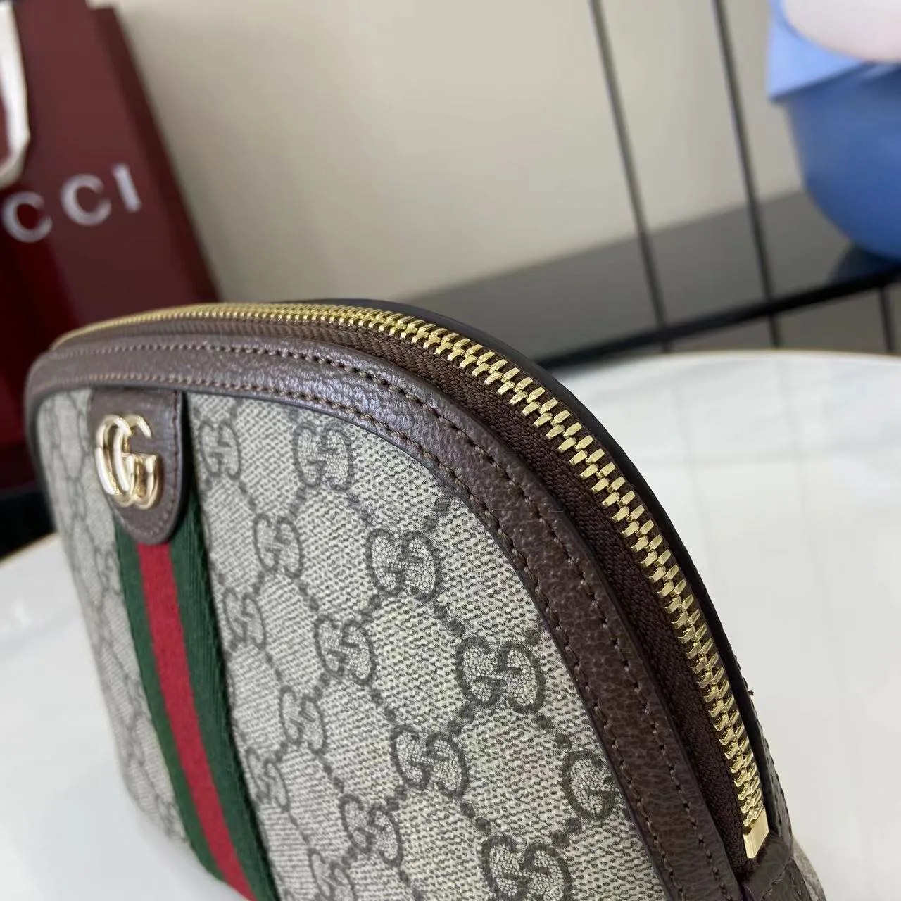 Gucci Brown Ophidia GG Supreme Canvas Top Handle Bag product photo from LabelPicks