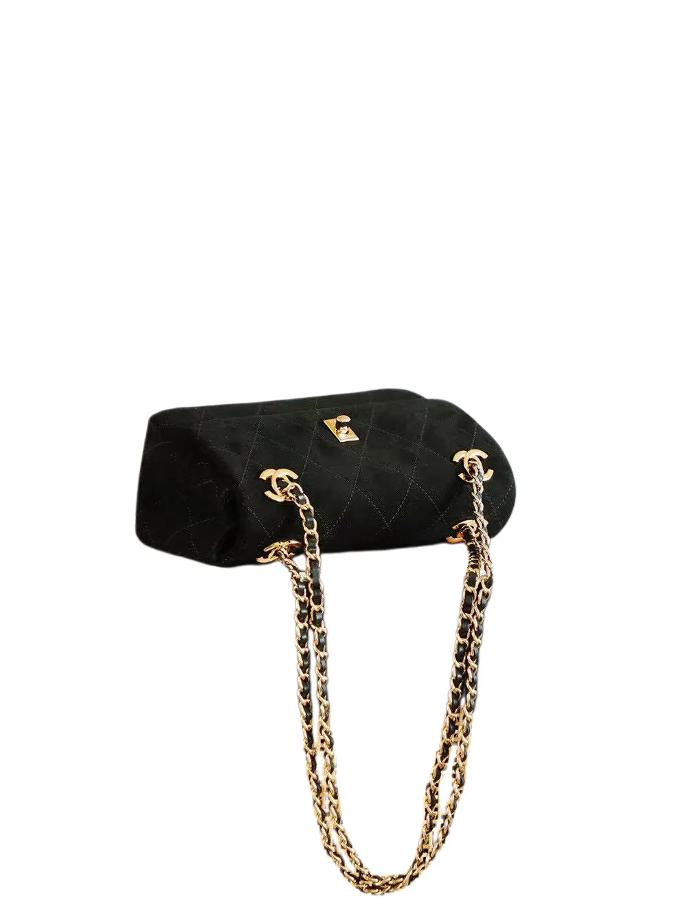 Chanel Classic Flap Black Suede Leather Shoulder Bag product photo from LabelPicks