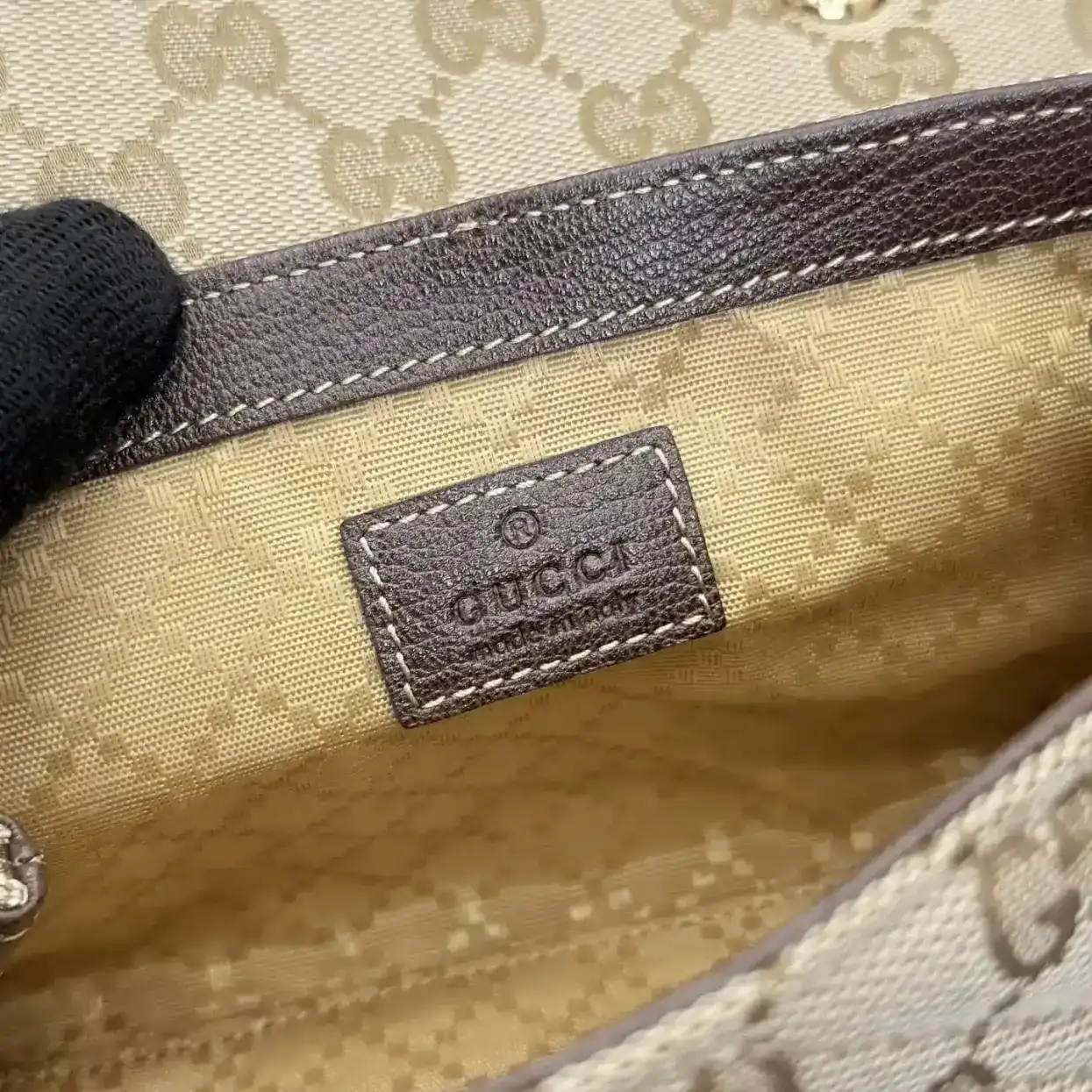 Gucci Generation Brown GG Supreme Canvas Crossbody Bag product photo from LabelPicks