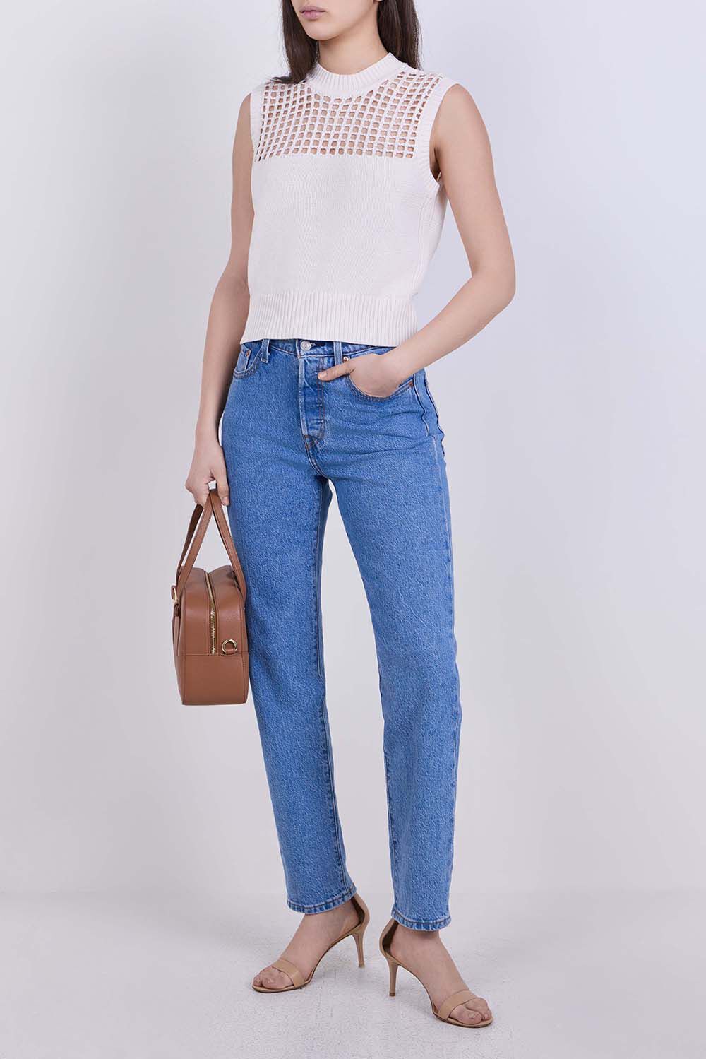 ARMANI EXCHANGE גופיית סריג רשת