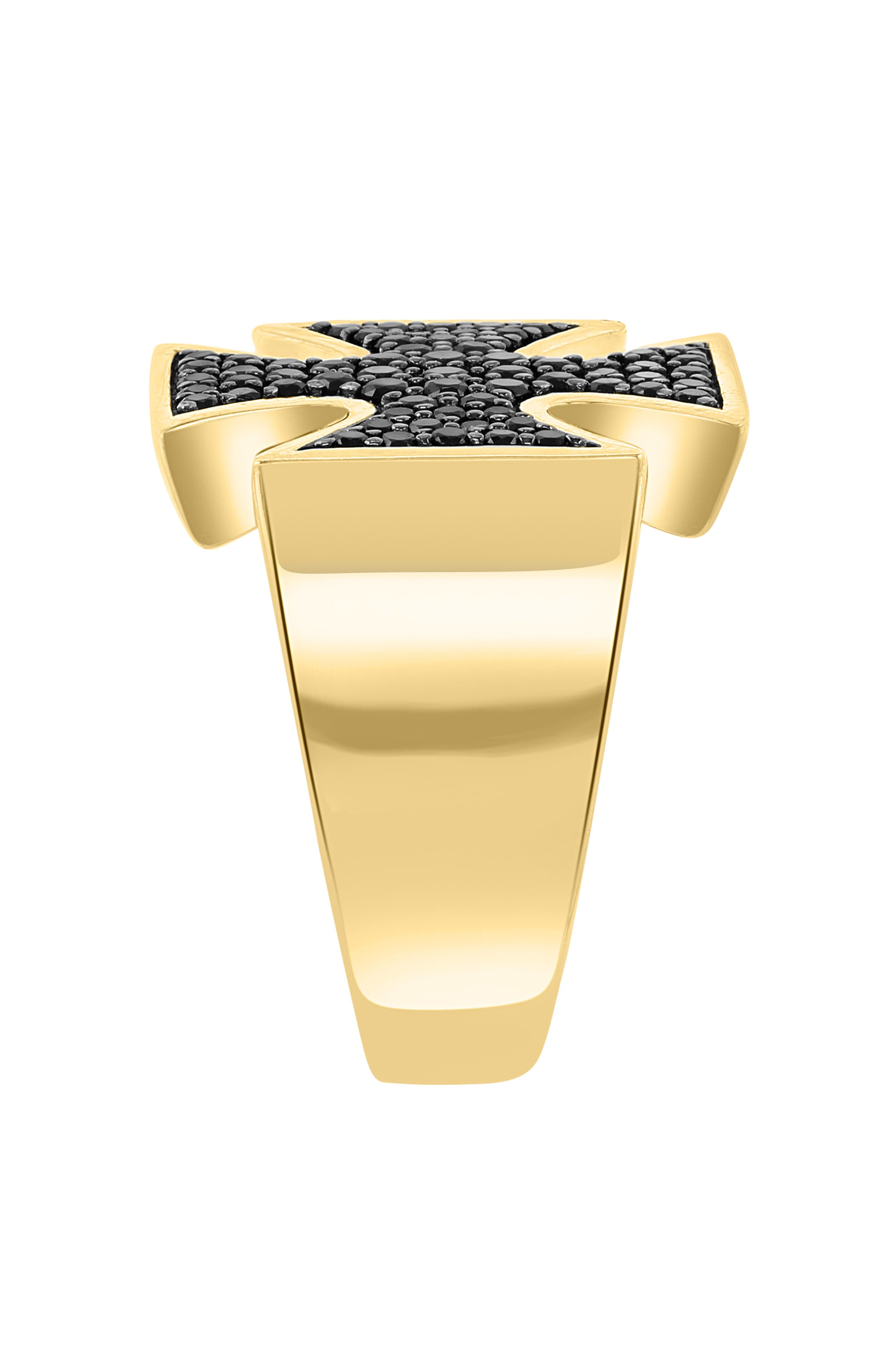 EFFY Black Spinel Cross Ring