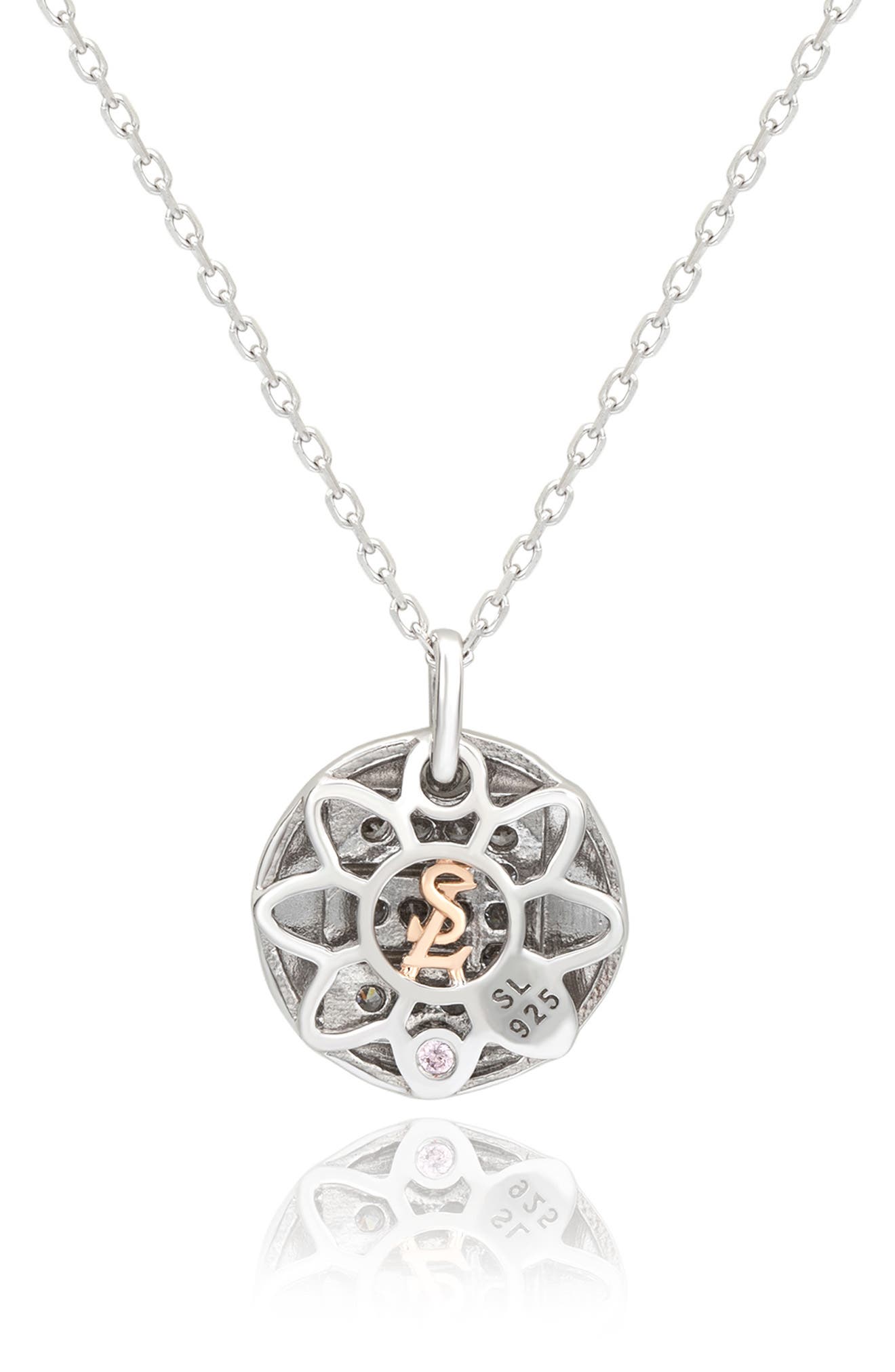 SUZY LEVIAN Cubic Zirconia Initial Disc Pendant Necklace