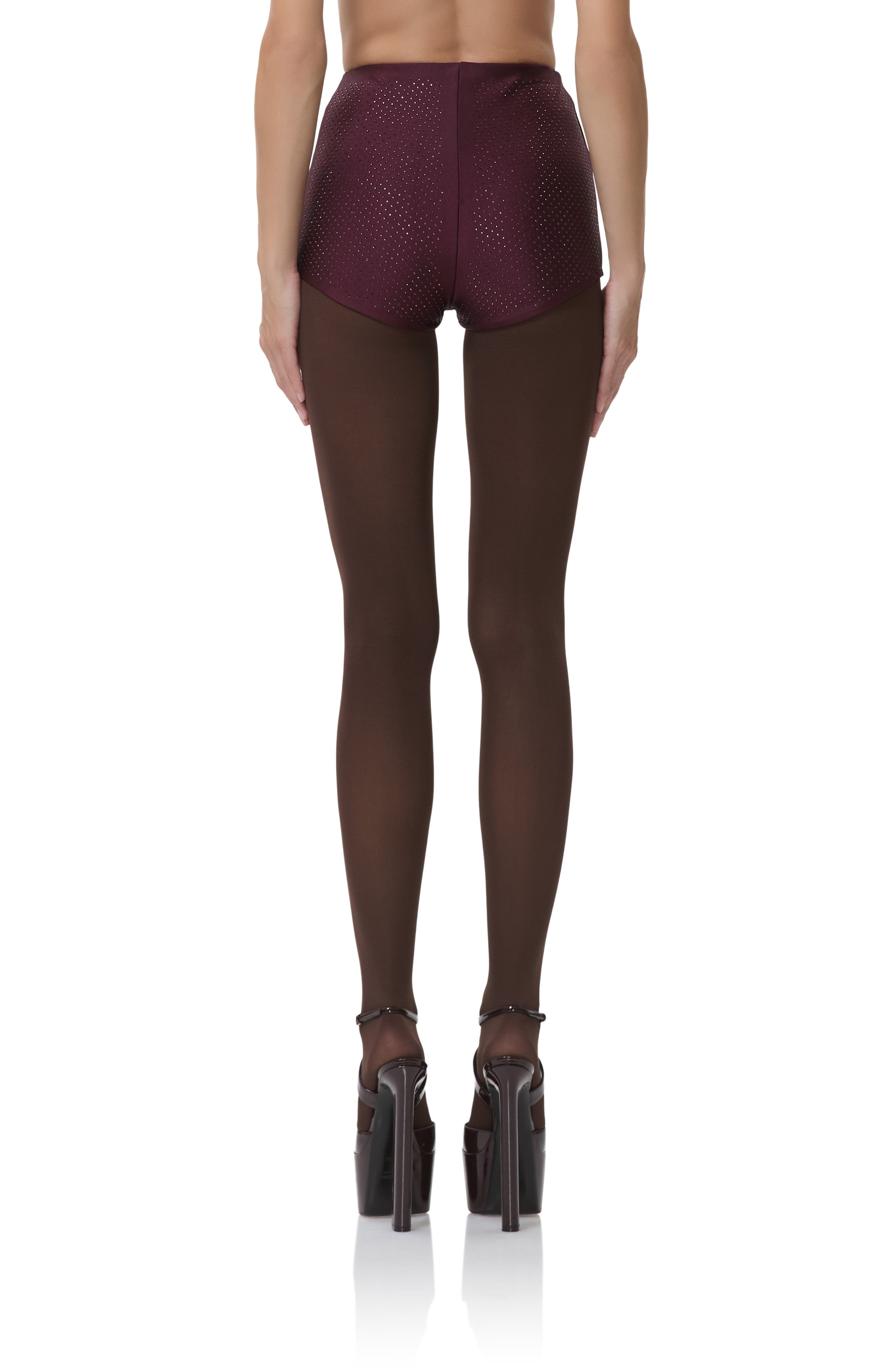 AFRM Yves Rhinestone Jersey Shorts