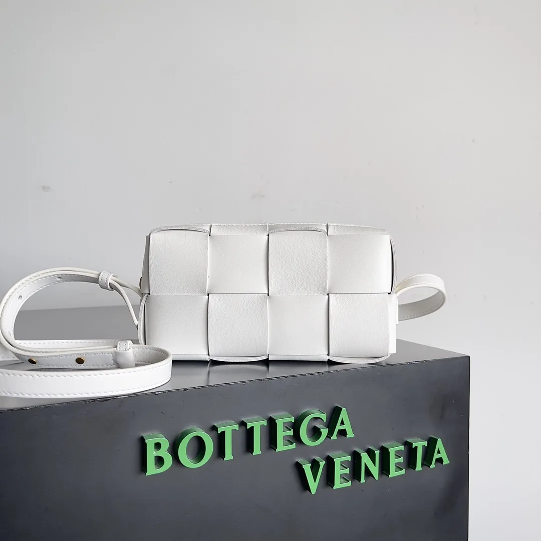 Bottega Veneta Cassette Green Intrecciato Woven Leather Crossbody Bag product photo from LabelPicks